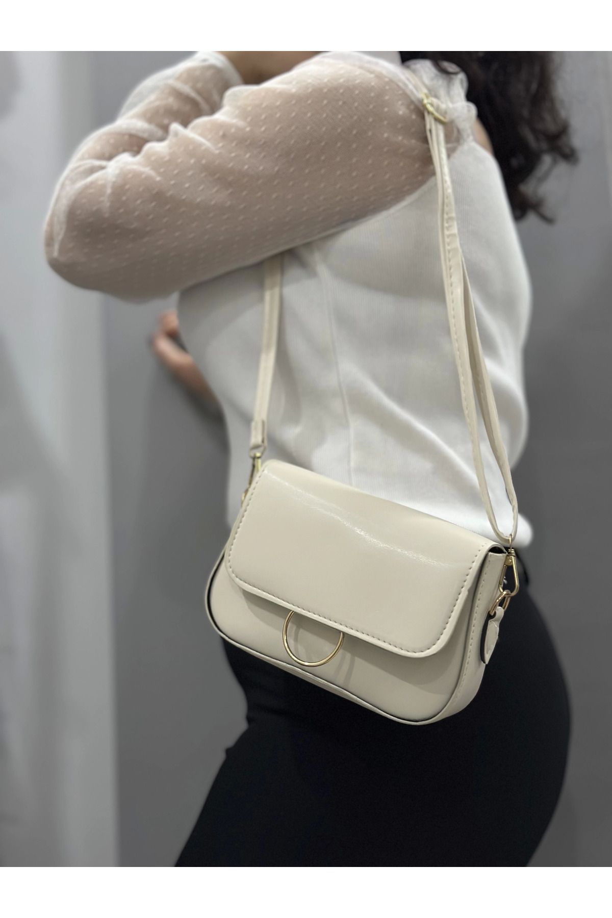 FASHIONLINE Krem cilt mossi çanta