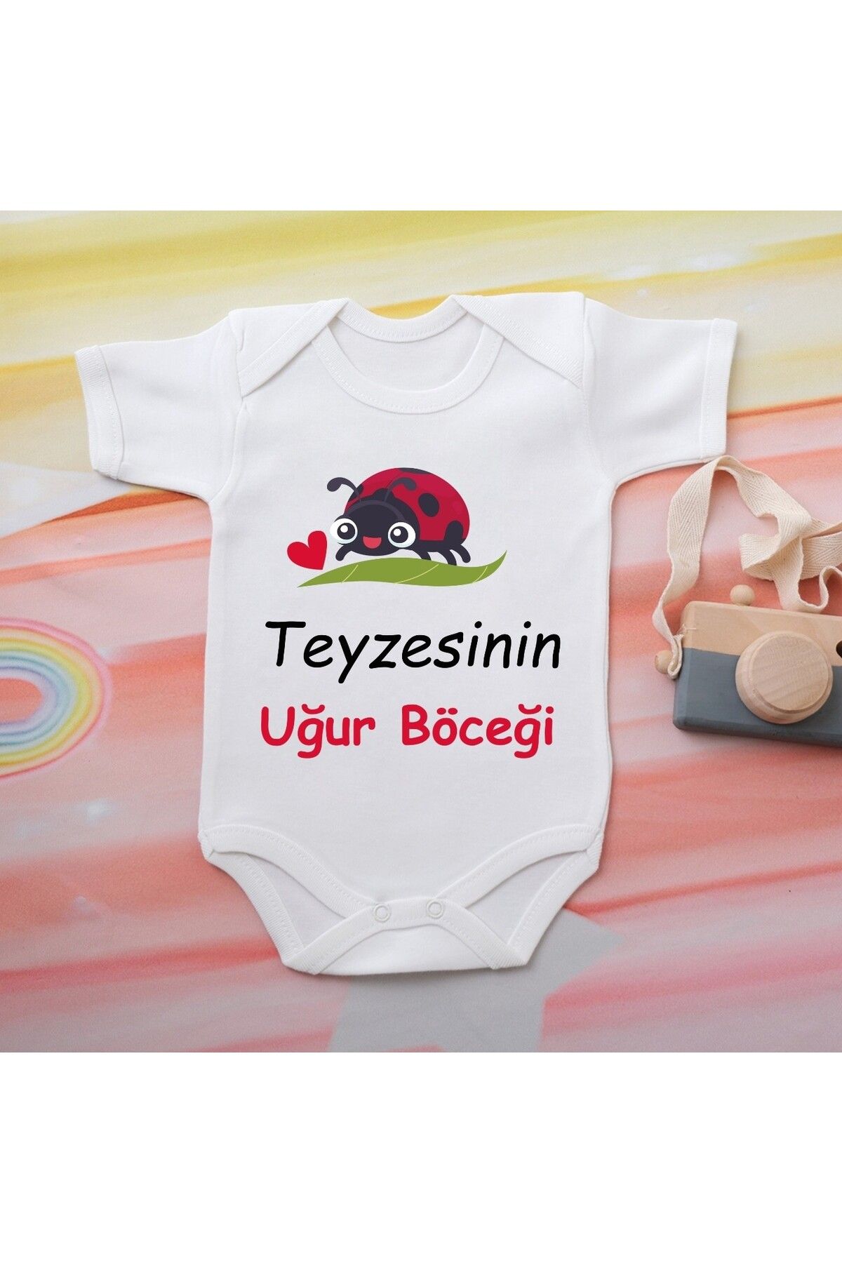 soft wing %100 Pamuklu Organik Baskılı Premium Çıtçıtlı Bebek Body Atlet Zıbın 00533