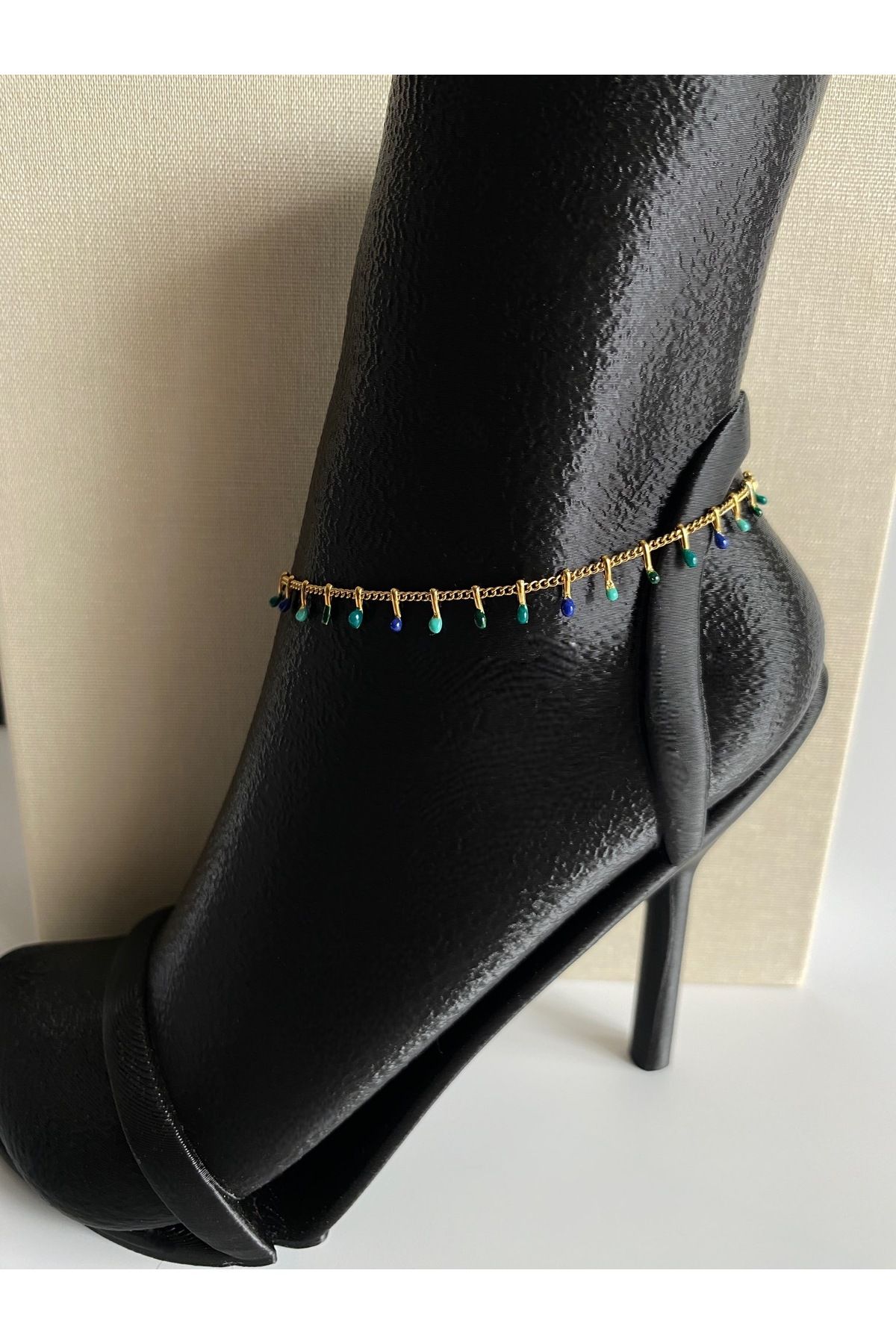 FIERA JEWELRY Boncuk Detay Çelik Kadın Halhal
