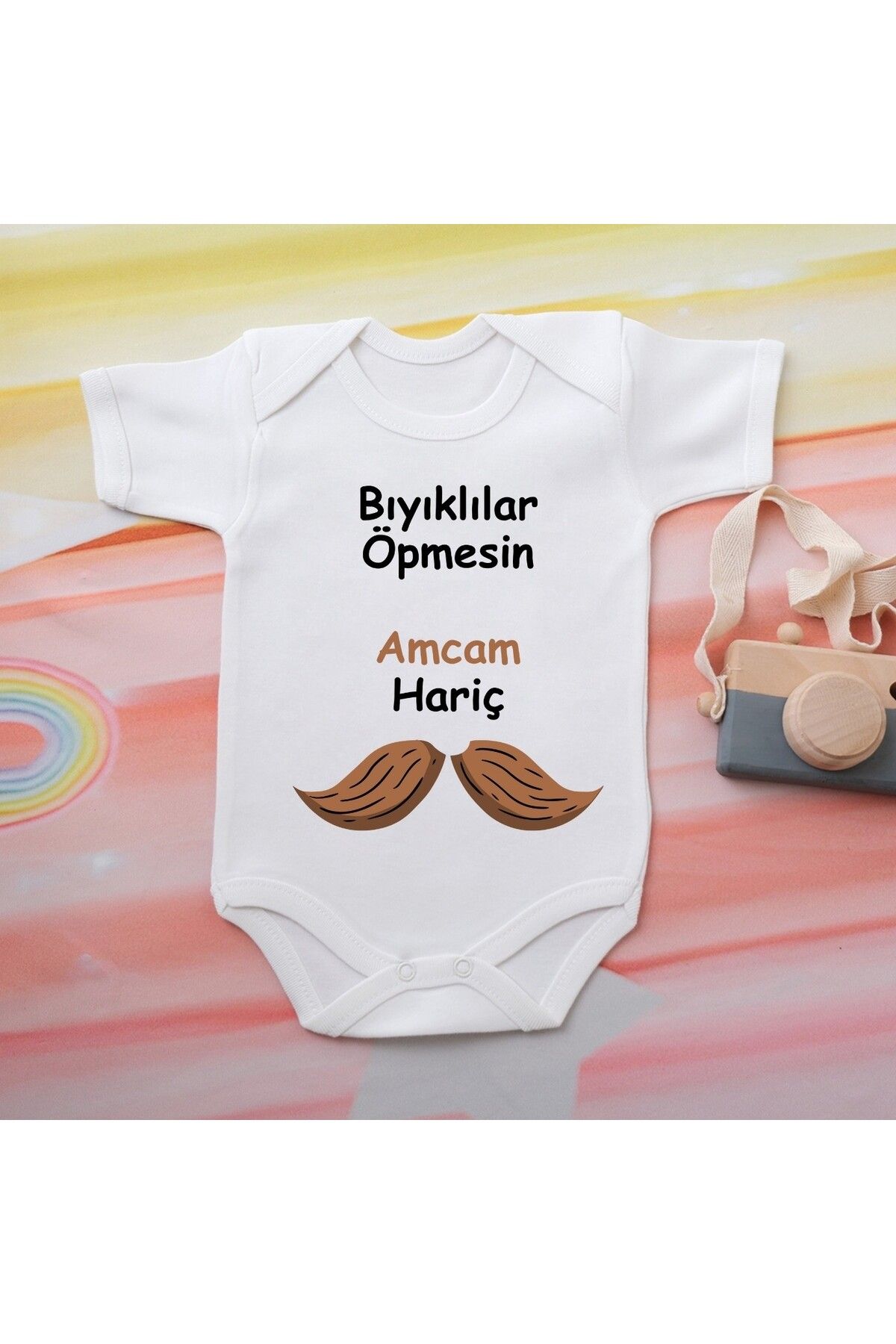 soft wing %100 Pamuklu Organik Baskılı Premium Çıtçıtlı Bebek Body Atlet Zıbın 00562