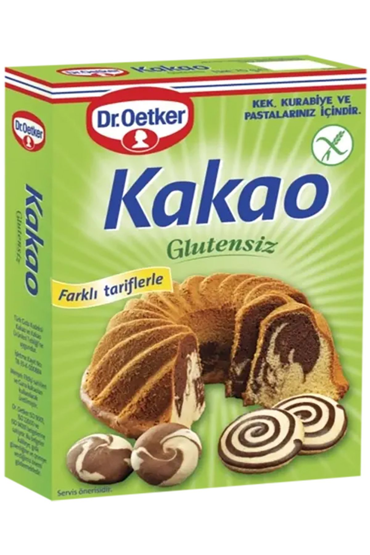 Dr. Oetker x 8 Paket Glutensiz Kakao 70 gr