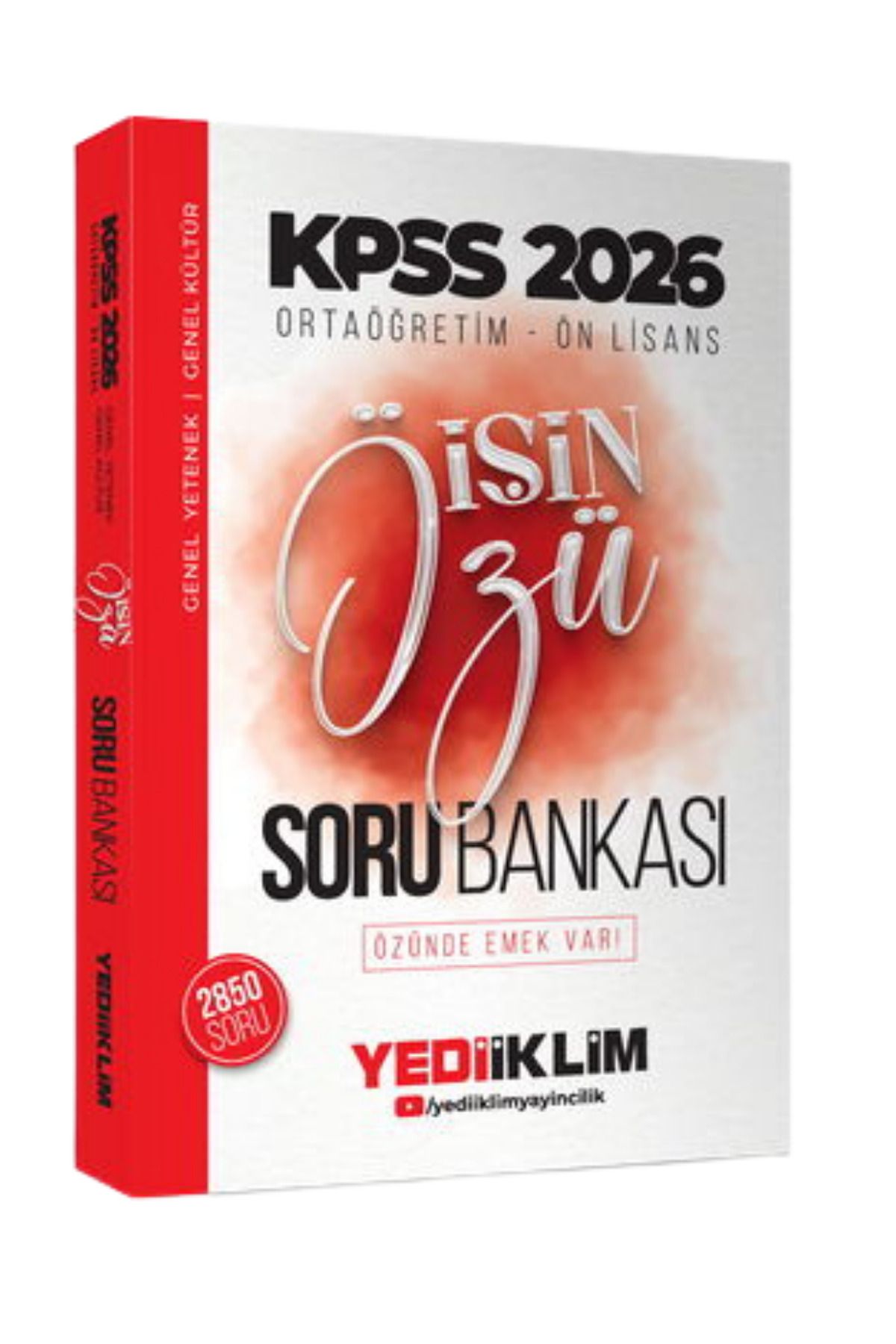 Yediiklim Yayınları 2026 KPSS Ortaöğretim-Önlisans GY-GK İŞİN ÖZÜ Tek Kitap Soru Bankası-2850 SORU-YEP YENİ