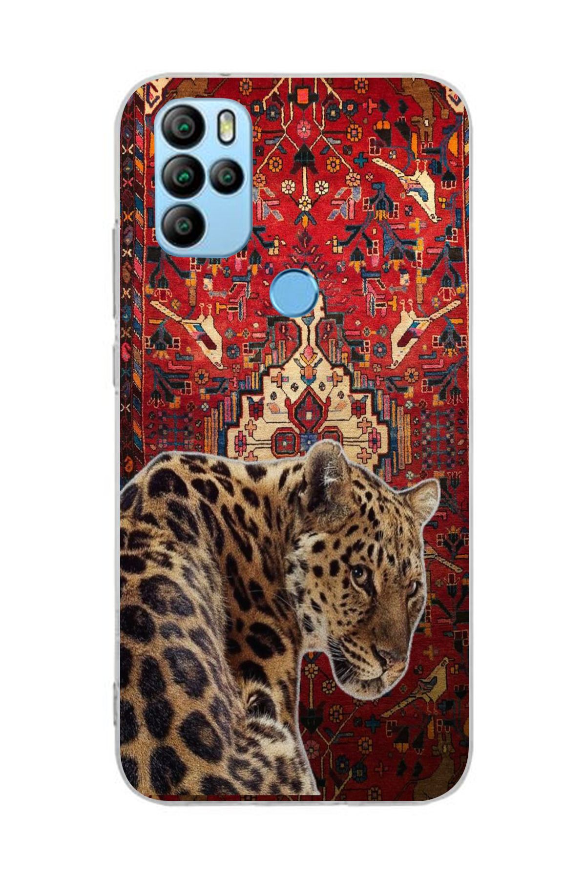 moonset Omix X300/X500 Uyumlu Leopar Tasarımlı Baskılı Şeffaf Telefon Kılıfı