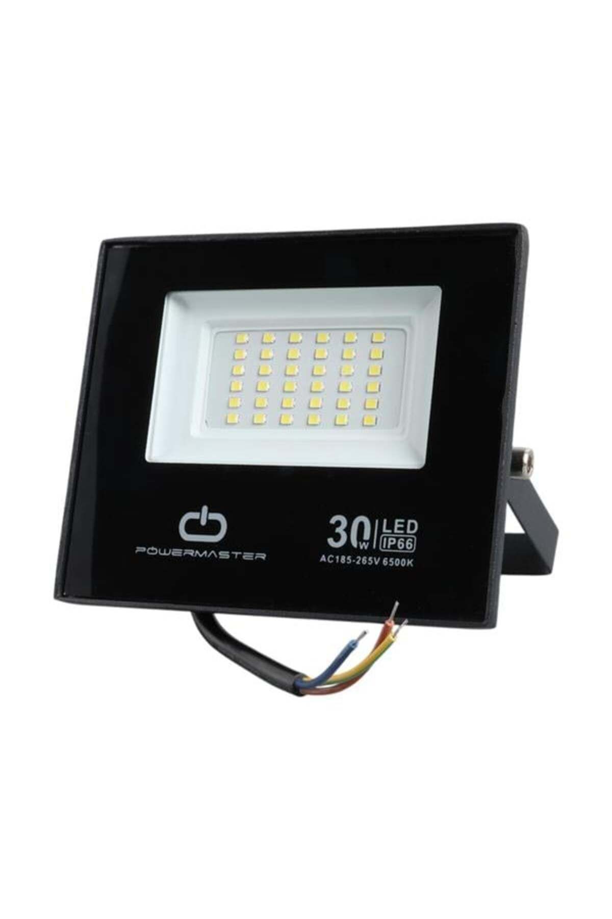 DENİZBİLİŞİM Powermaster Pm-22585 30 Watt - 220 Volt 6500K Ip66 150* Işık Açısı Siyah Slim Kasa Led Projektör