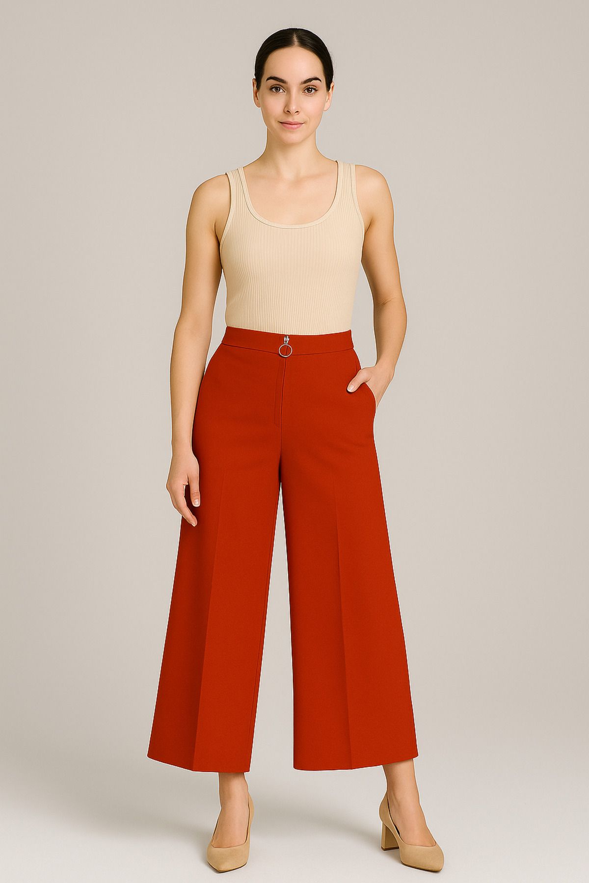 Ahsenbutik Wide Leg Pantolon