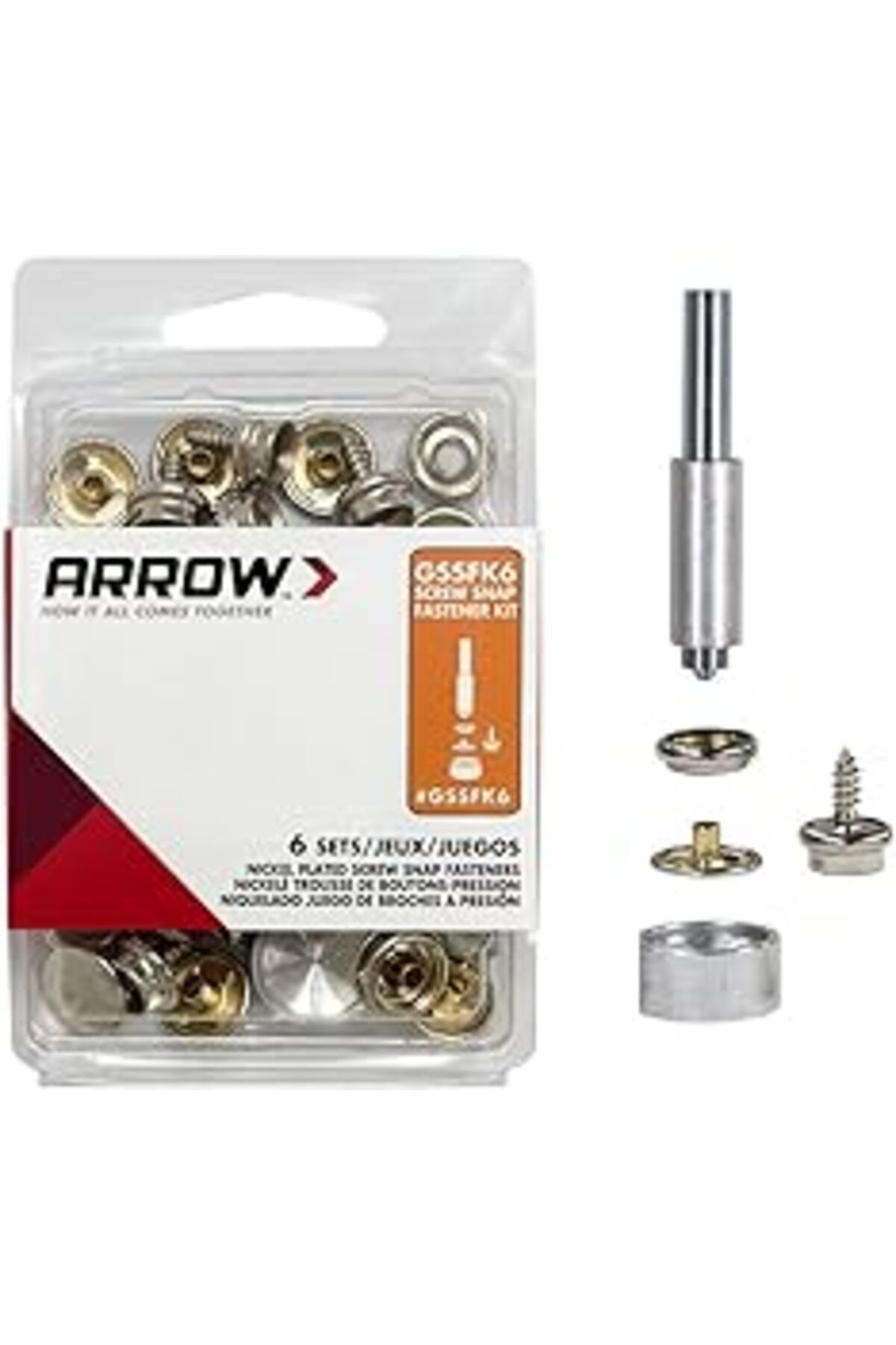 Pazarcan Arrow Gssfk6 6’lı Vidalı Çıtçıt Düğme Seti
