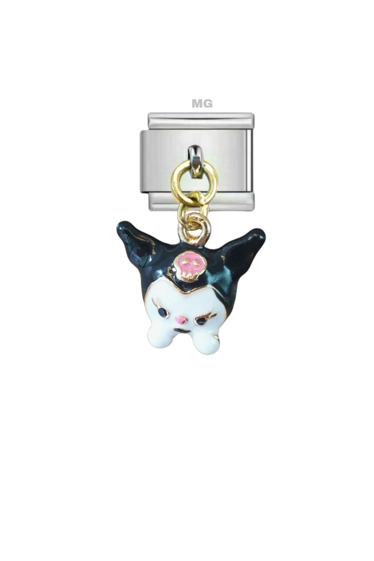Maysa Glint Hello Kitty Sanrio Sallantılı Paslanmaz Çelik Charm İtalyan Bileklik Charmı