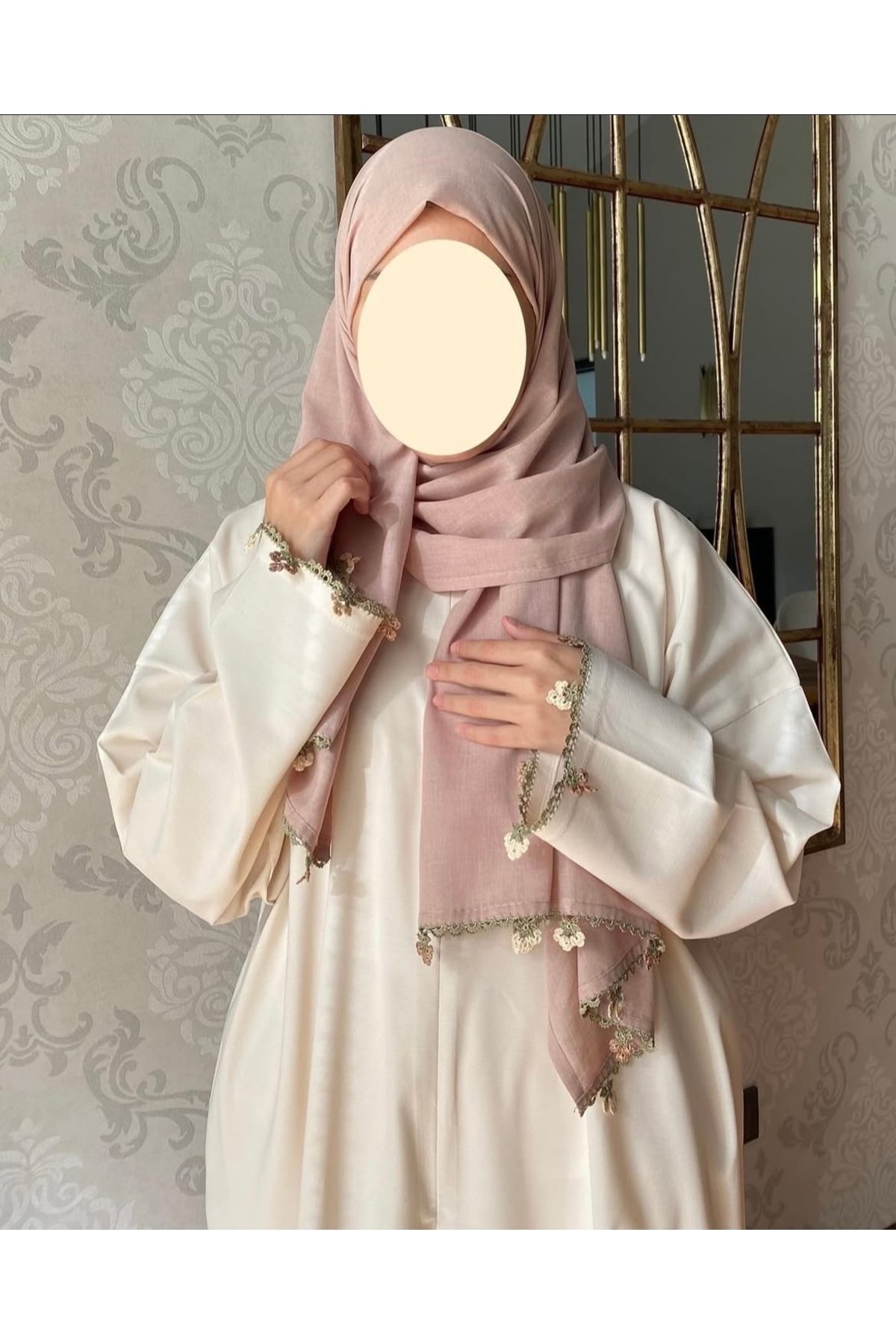 Nimet Abla Butik El işlemeli namaz elbise takımı