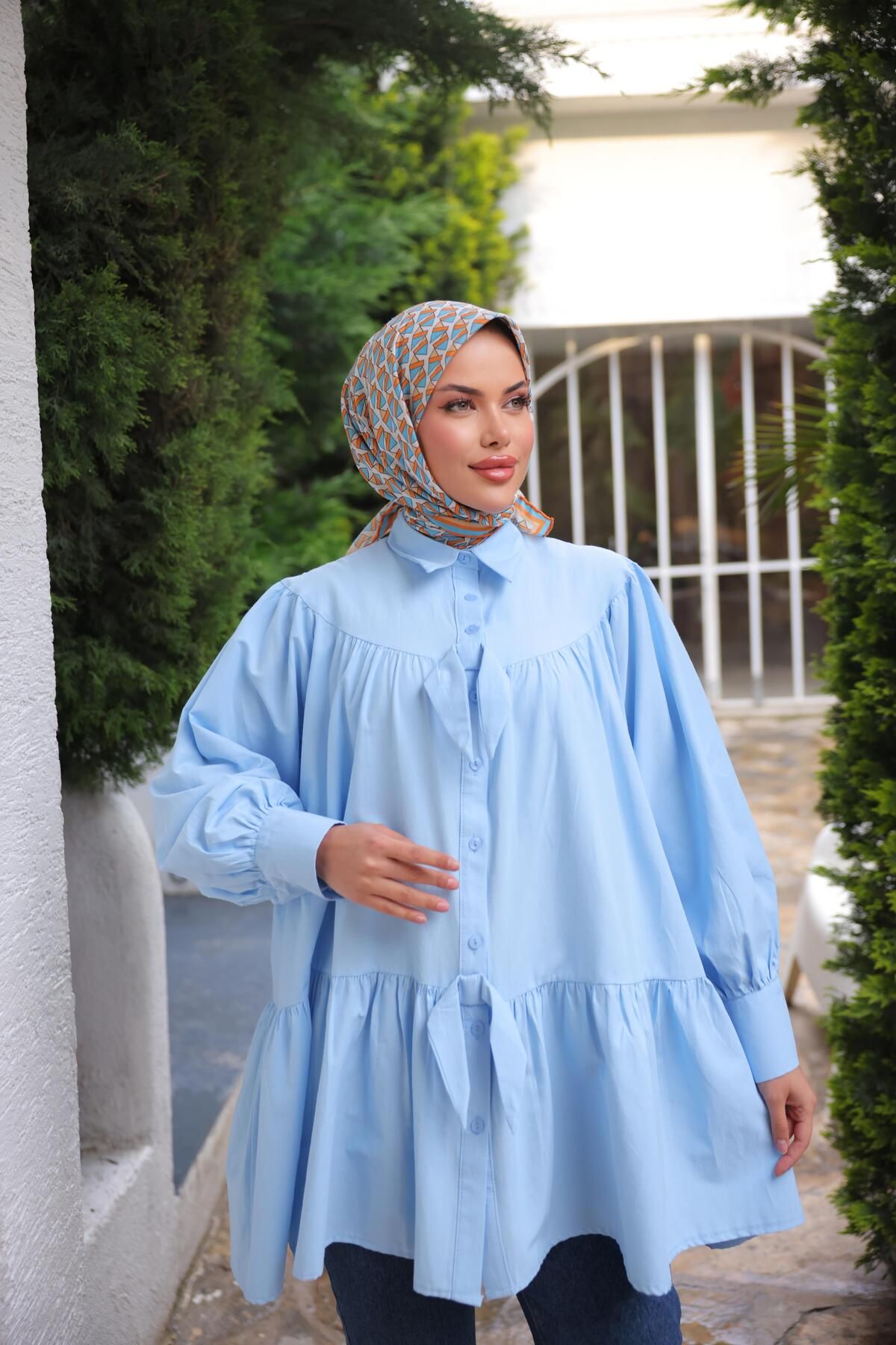 Nergis Neva Butik Fiyonklu Salaş Tunik
