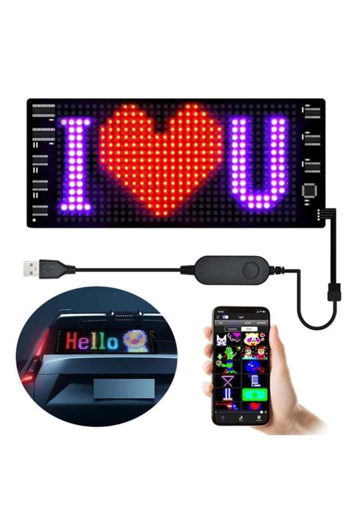 robotrend Powermaster Pm-23820 7X17Cm Usb’Li Kayan Yazı Led Tabela