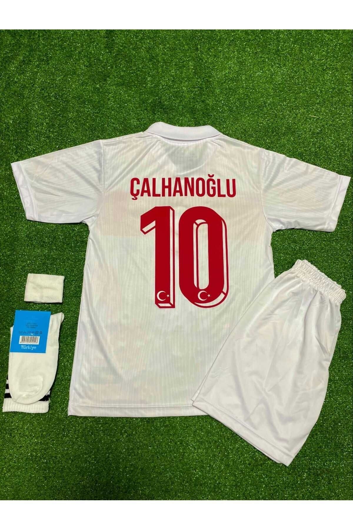 feriköy Türkiye Milli Takımı Euro 2024 Hakan Çalhanoğlu Çocuk Forması 4'lü Set BEYAZZZ