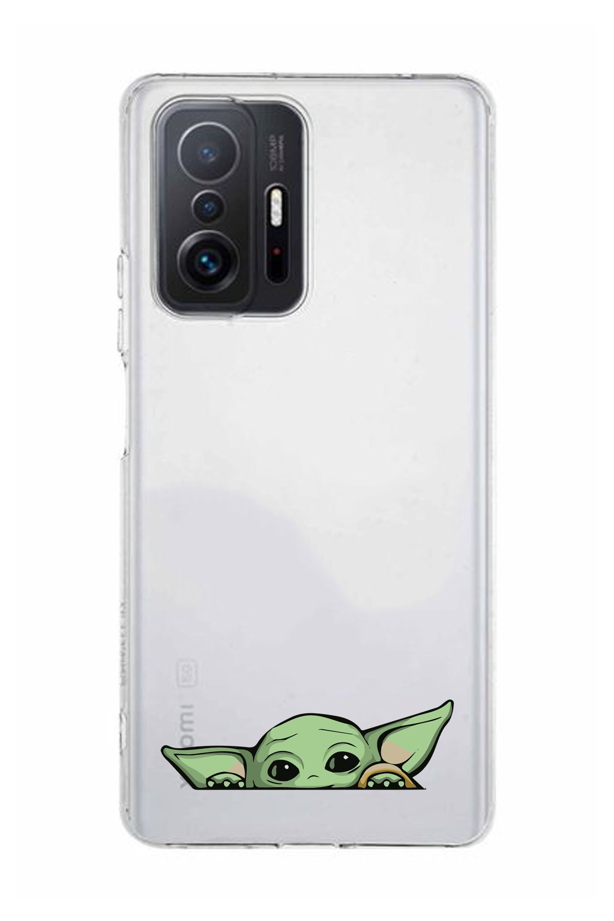 moonset Xiaomi Mi 11T / Mi 11T Pro Uyumlu Yoda Tasarımlı Baskılı Şeffaf Telefon Kılıfı