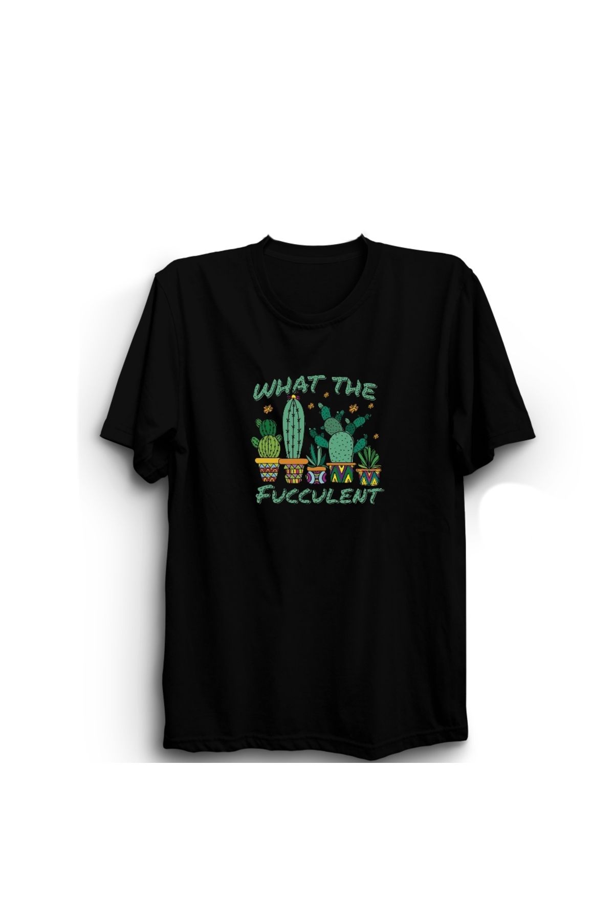 The Fame Kaktüs, Cactus, Saftiger Sukulent, Çiçek, Plant, Flower Baskılı Unisex %100 Pamuk Tişört