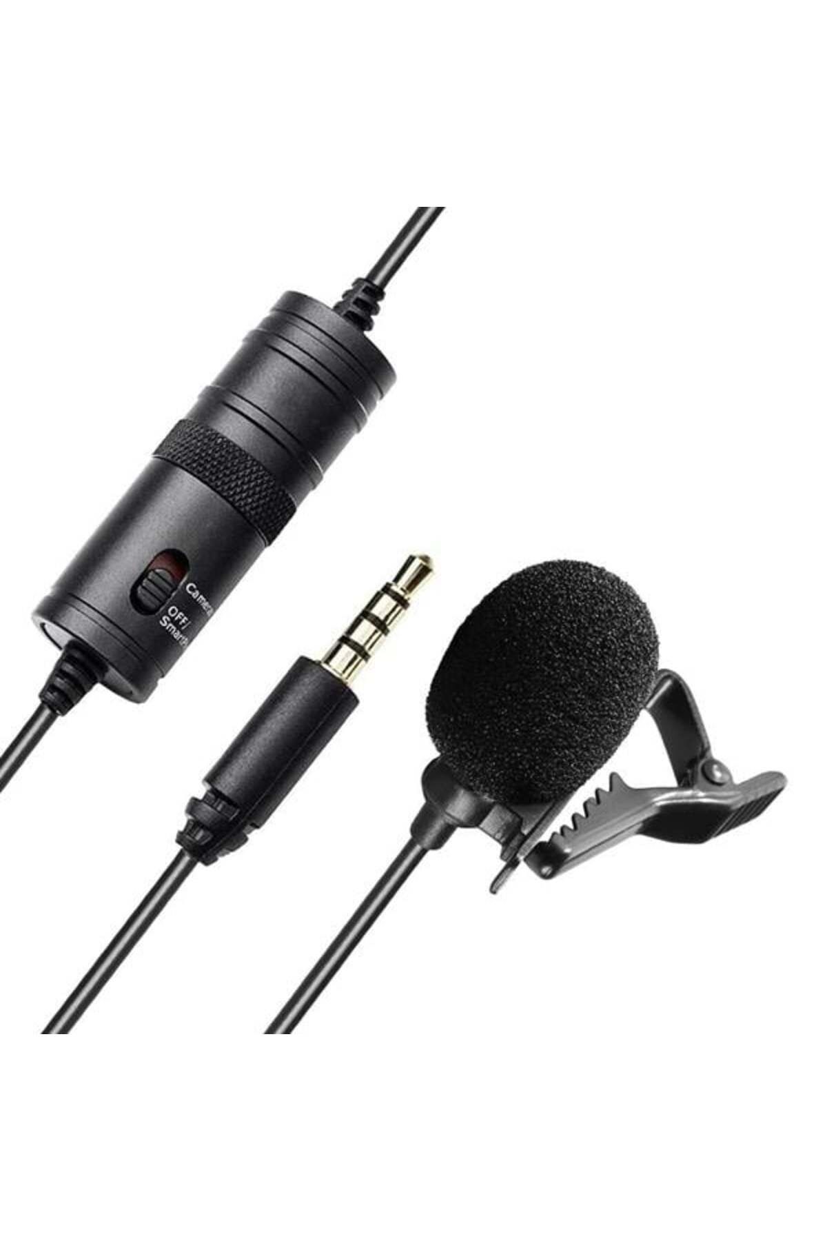 Pazarcan Haiki Hk-401 Profesyonel Youtuber Kamera Telefon Yaka Mikrofonu (6 Metre Kablolu)