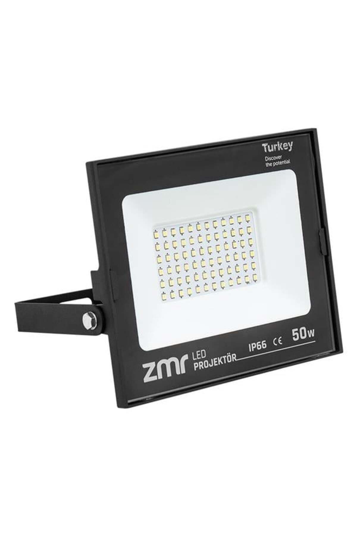 feifei 50 Watt 6500k Ip66 150 Derece 220 Volt Siyah Slim Kasa Led Projektör