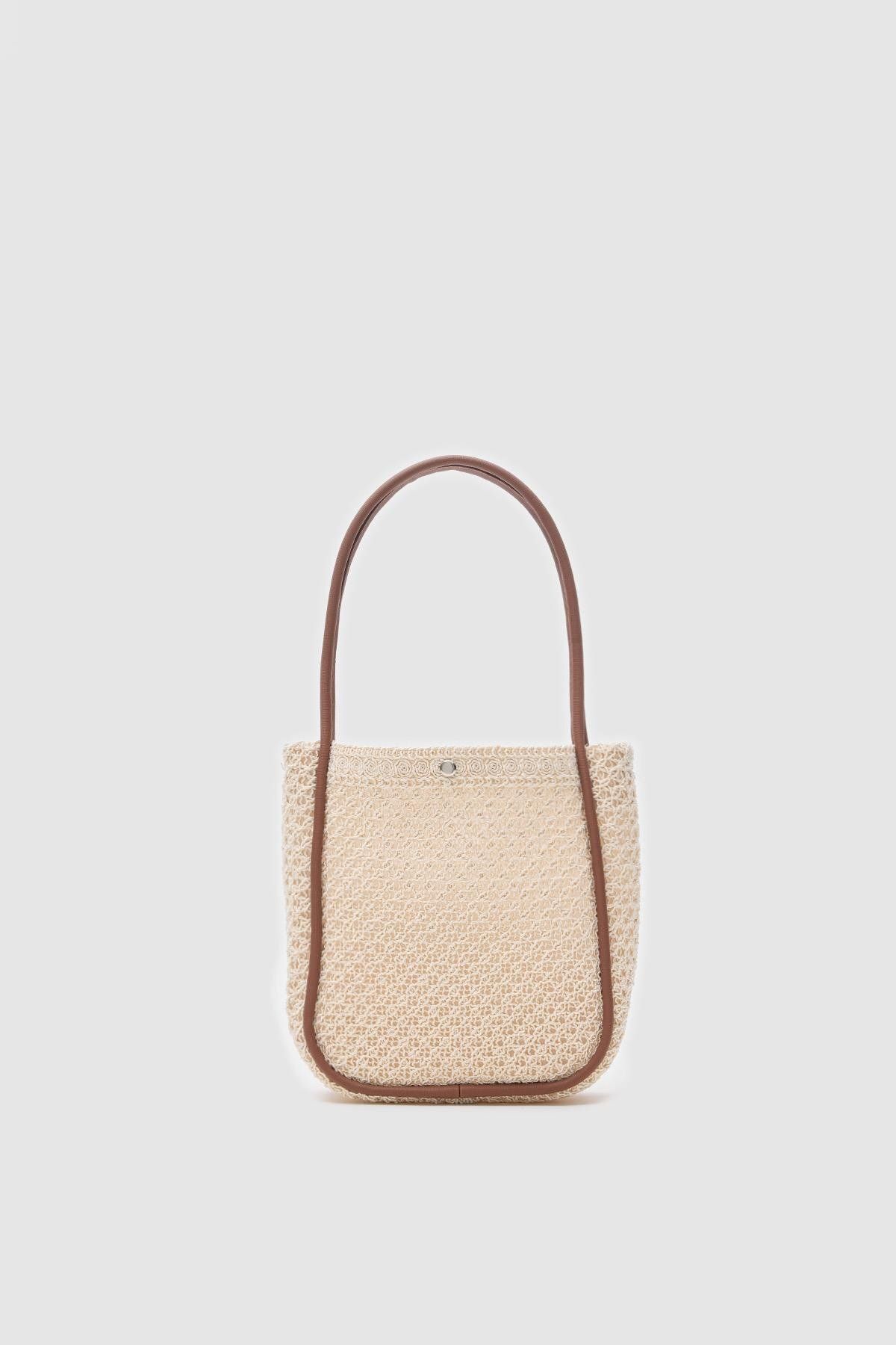 Vina Bag Jerry Handmade Midi Hasır Omuz Çantası