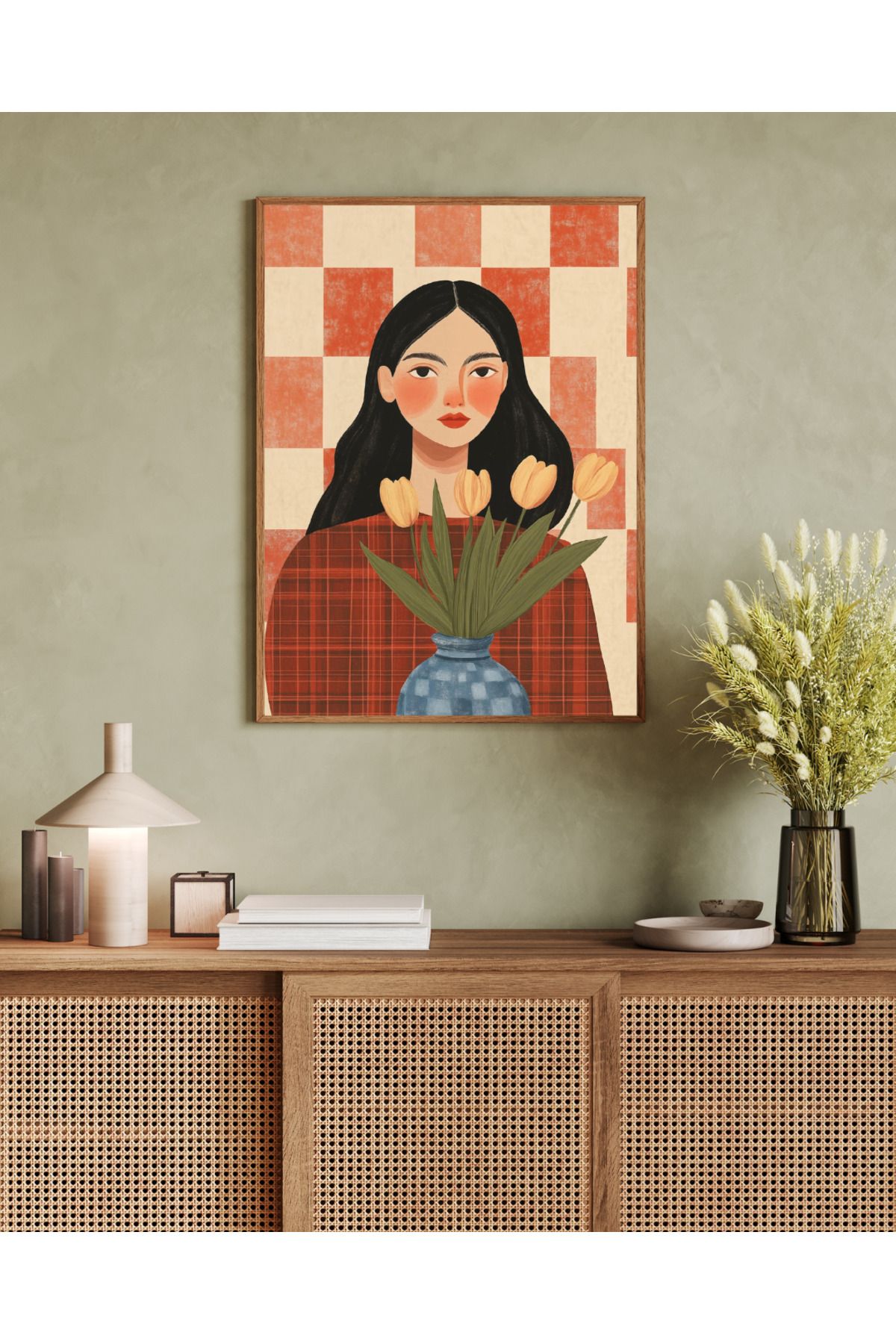 woodhomeworks tek parça salon ofis dekor tablo