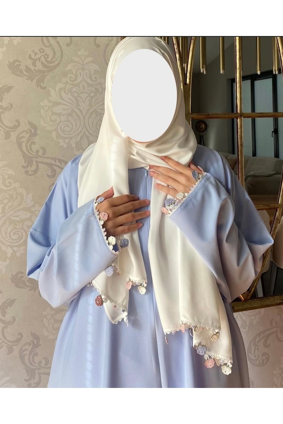 Nimet Abla Butik El işlemeli namaz elbise takımı