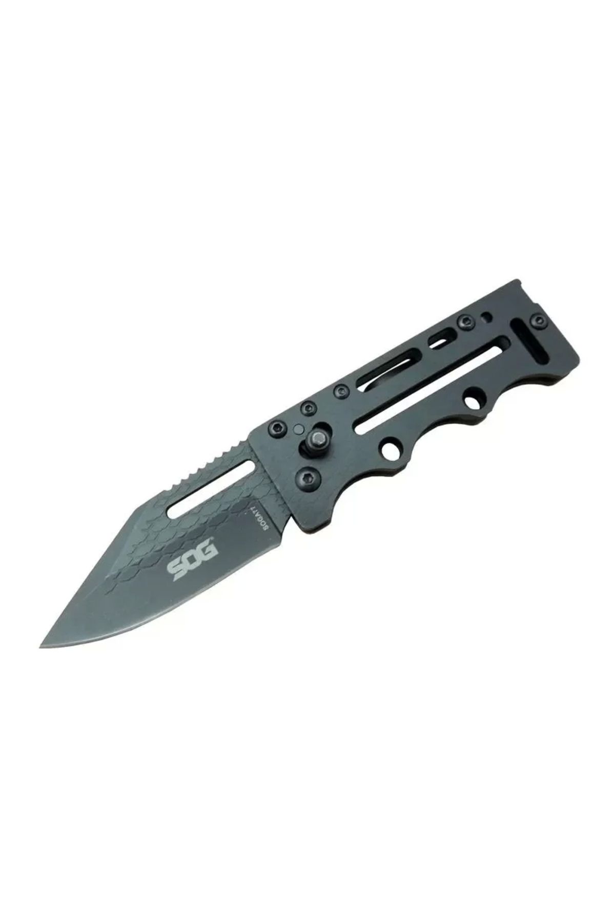 ureticiniz Sog Ac77bk Siyah Yaprak Kamp Çakı 15 Cm - Metal Sap, Kılıflı