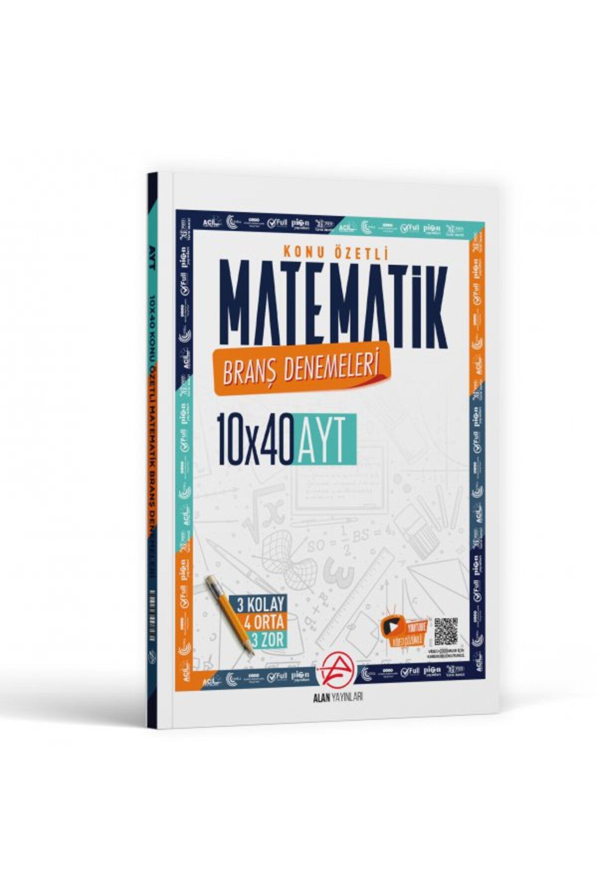 Parlayan Projeler Alan AYT Matematik Konu Özetli 10 x 40 Branş Denemeleri Parlayan Proje Ayraç Hediye