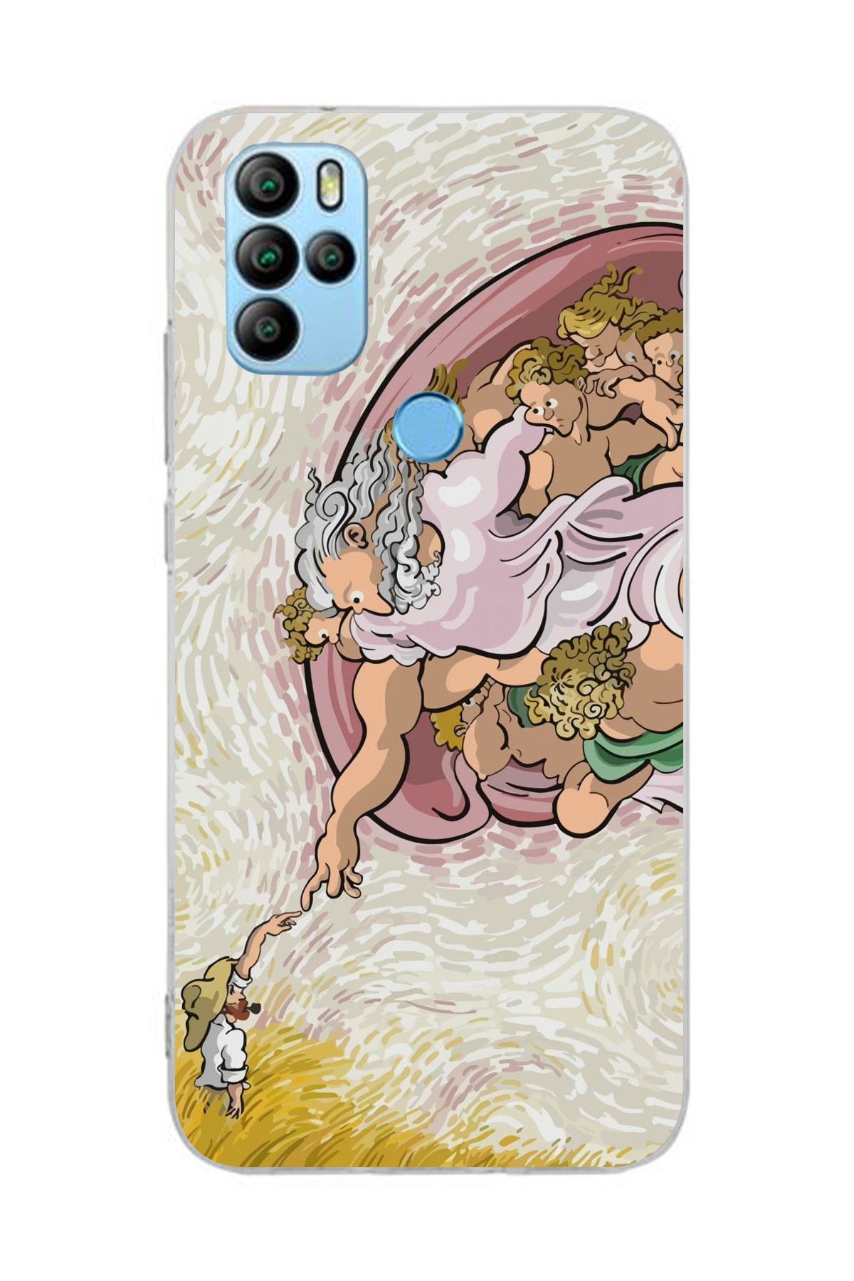 moonset Omix X300/X500 Uyumlu Van Gogh Tasarımlı Baskılı Şeffaf Telefon Kılıfı
