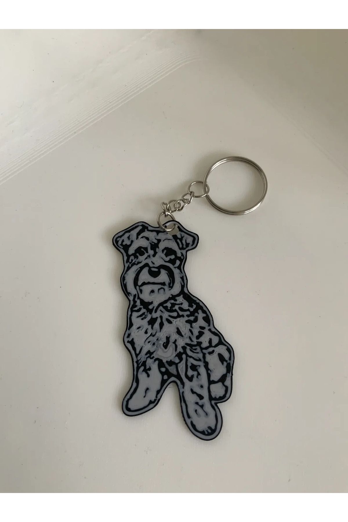 genomera Schnauser Köpeği Anahtarlık