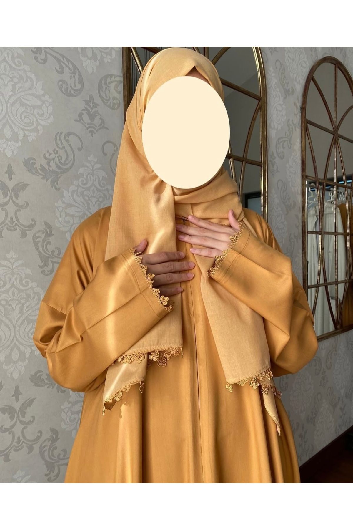 Nimet Abla Butik El işlemeli namaz elbise takımı