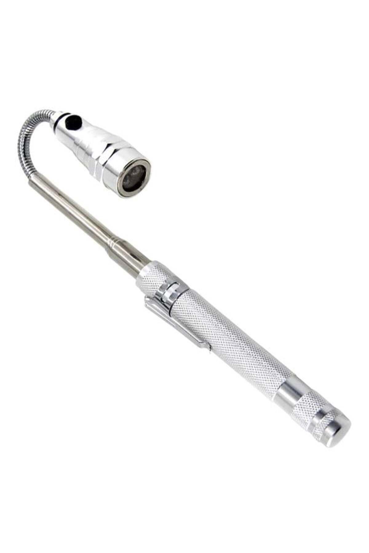 DENİZBİLİŞİM Powermaster Mx-2808 Mıknatıslı 360 Derece Döner Başlıklı 3 Ledli Beyaz Işık El Feneri