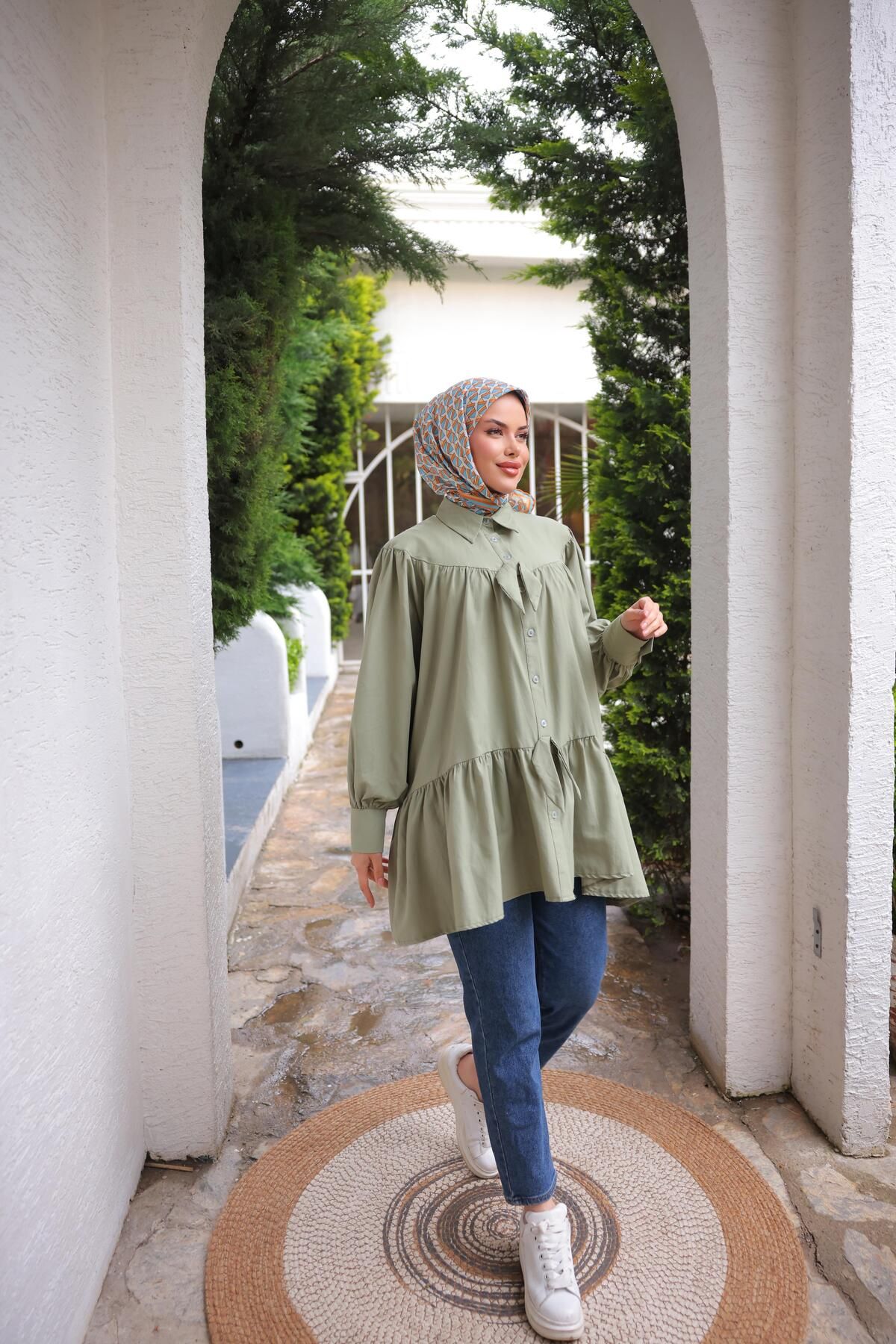 Nergis Neva Butik Fiyonklu Salaş Tunik