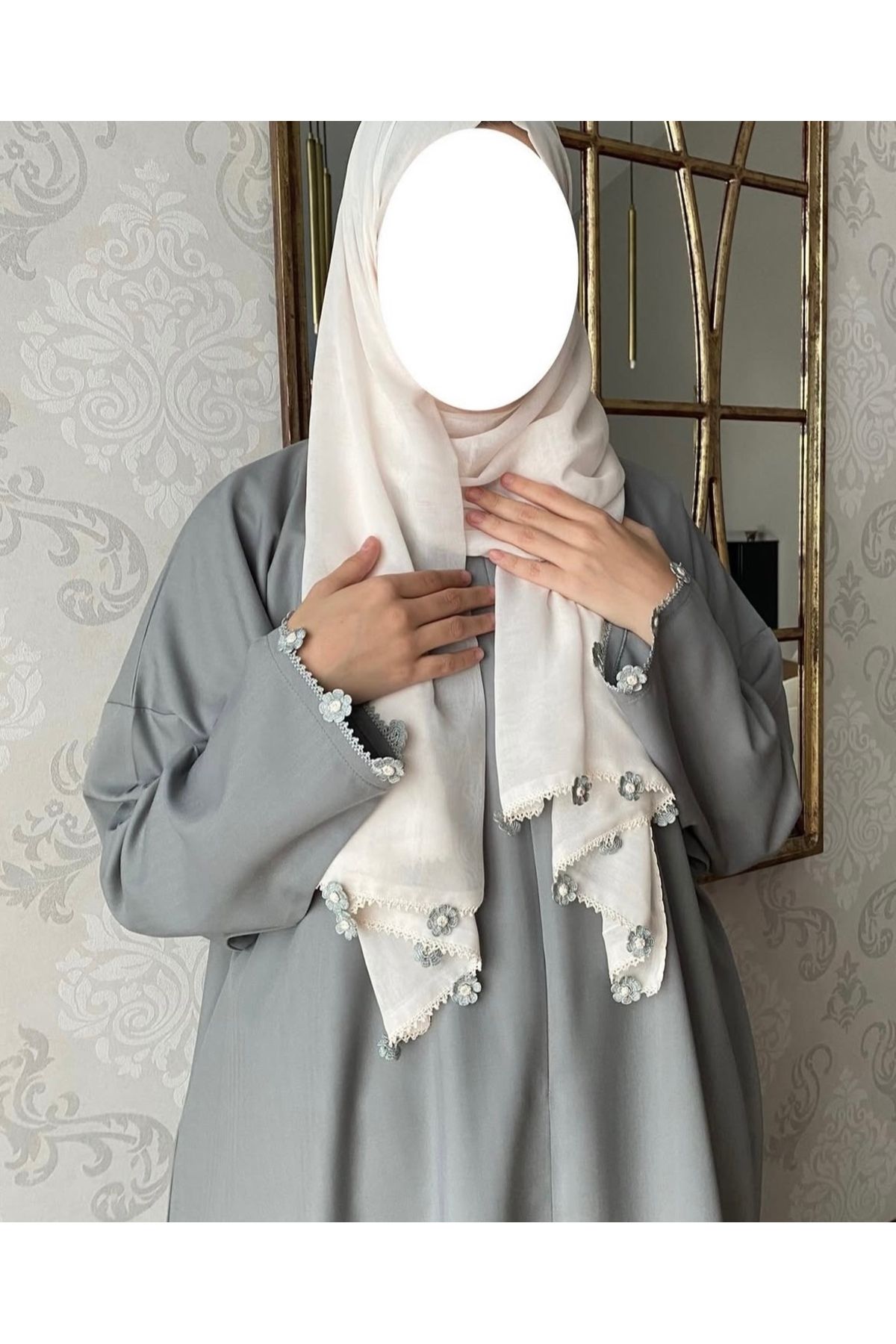 Nimet Abla Butik El işlemeli namaz elbise takımı