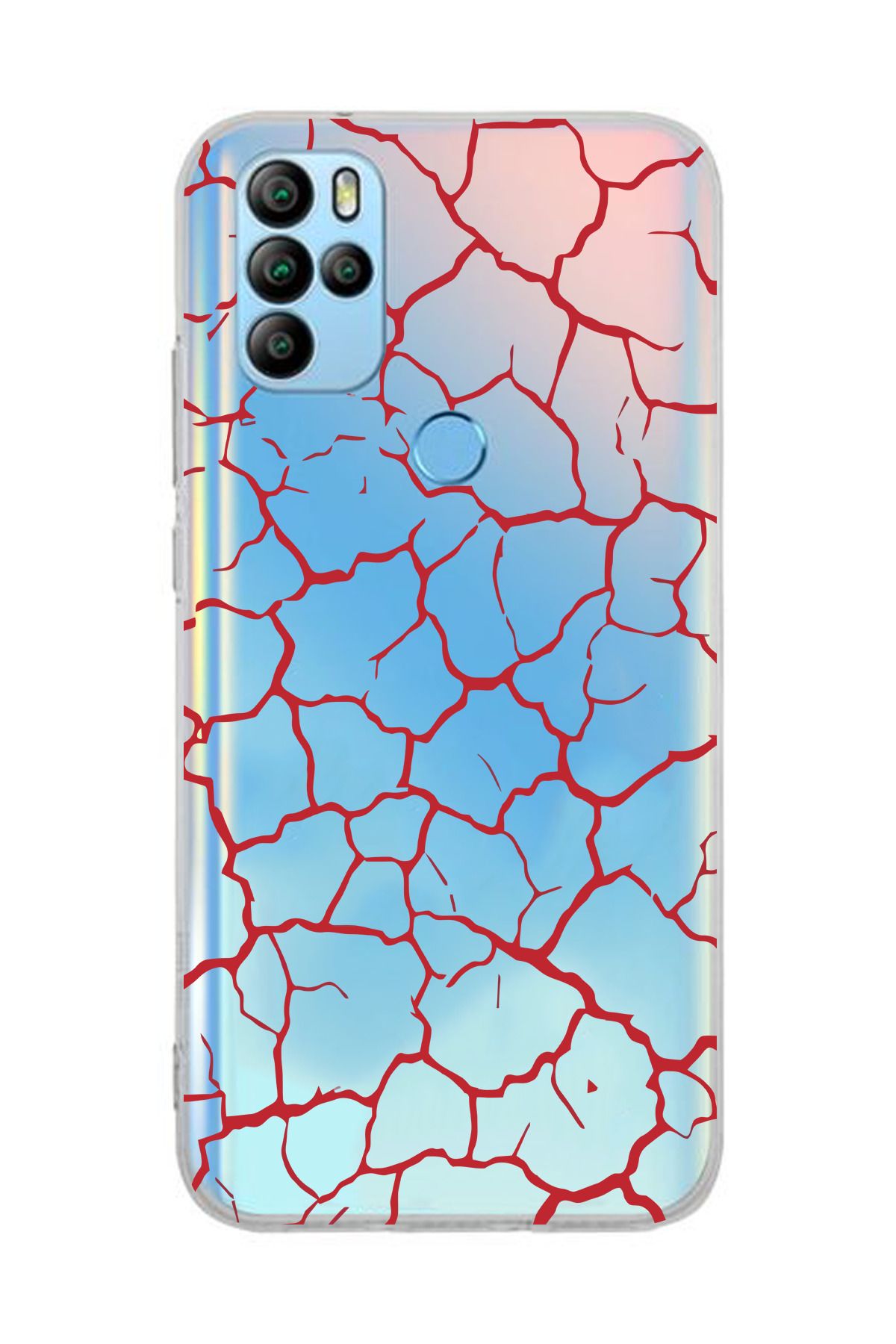 moonset Omix X300/X500 Uyumlu Şekiller Tasarımlı Baskılı Şeffaf Telefon Kılıfı