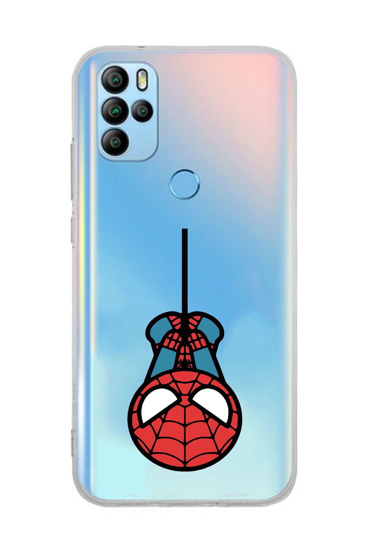 moonset General Mobile GM 21 Pro Uyumlu Örümcek Tasarımlı Baskılı Şeffaf Telefon Kılıfı