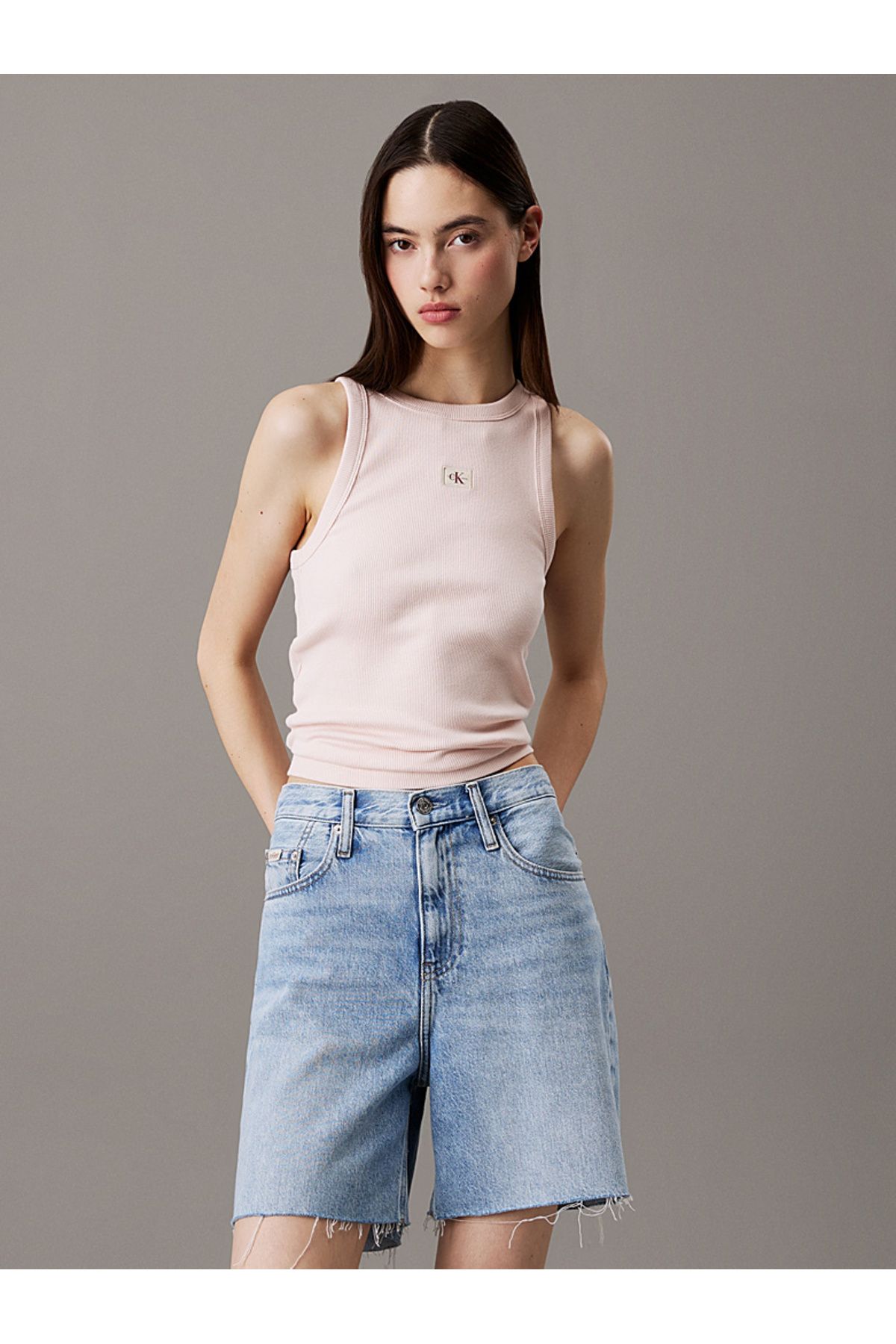 Calvin Klein Slim Ribbed Cotton Tank Top