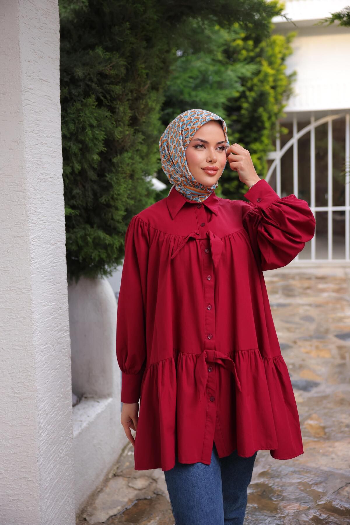 Nergis Neva Butik Fiyonklu Salaş Tunik