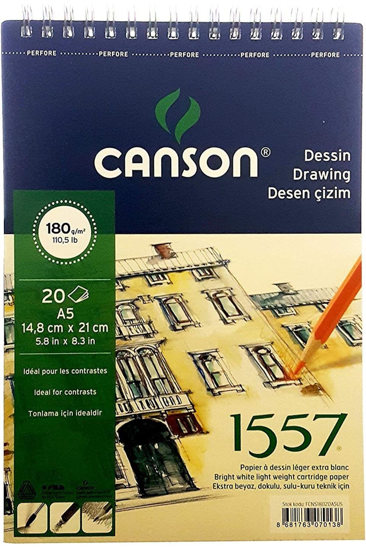mazıdağı mazzıdağ 1557 Resim Ve Çizim Blok 180Gr A5 20Yp Üstten Spiralli Resim Defteri new store 1133631
