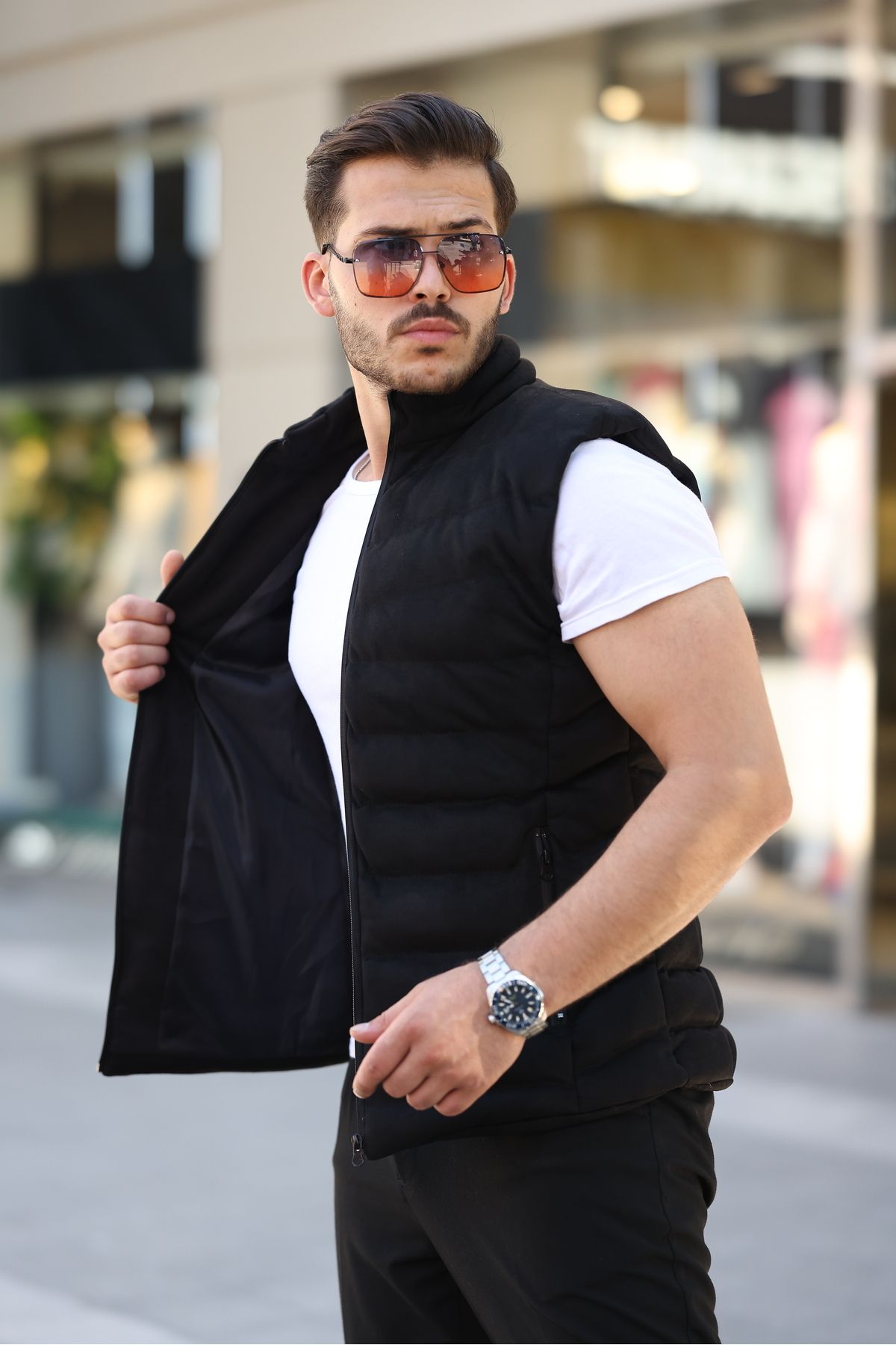 MODA FAVALLİ Yeni Sezon Erkek Şişme Deri Yelek