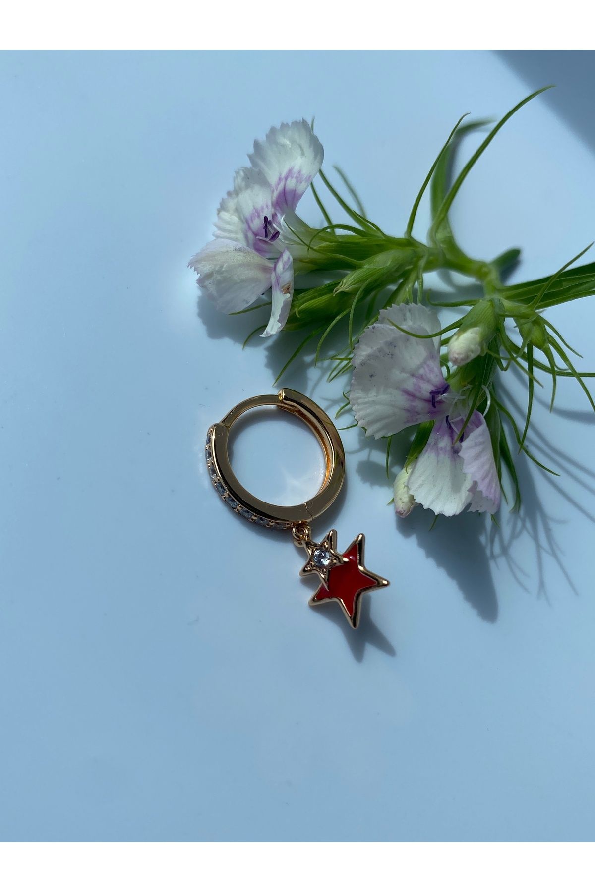 kurukafagift Çelik Tekli Yıldız Piercing Sallantılı Helix Kıkırdak Lob