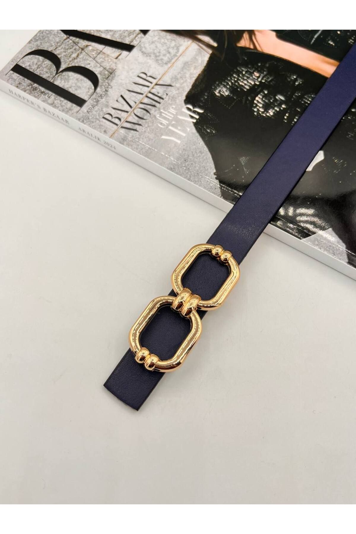 NOİR LUXE Pimli Kadın Kemer Pantolon Kemeri Elbise Kemeri Gömlek Kemeri Ceket Kemeri