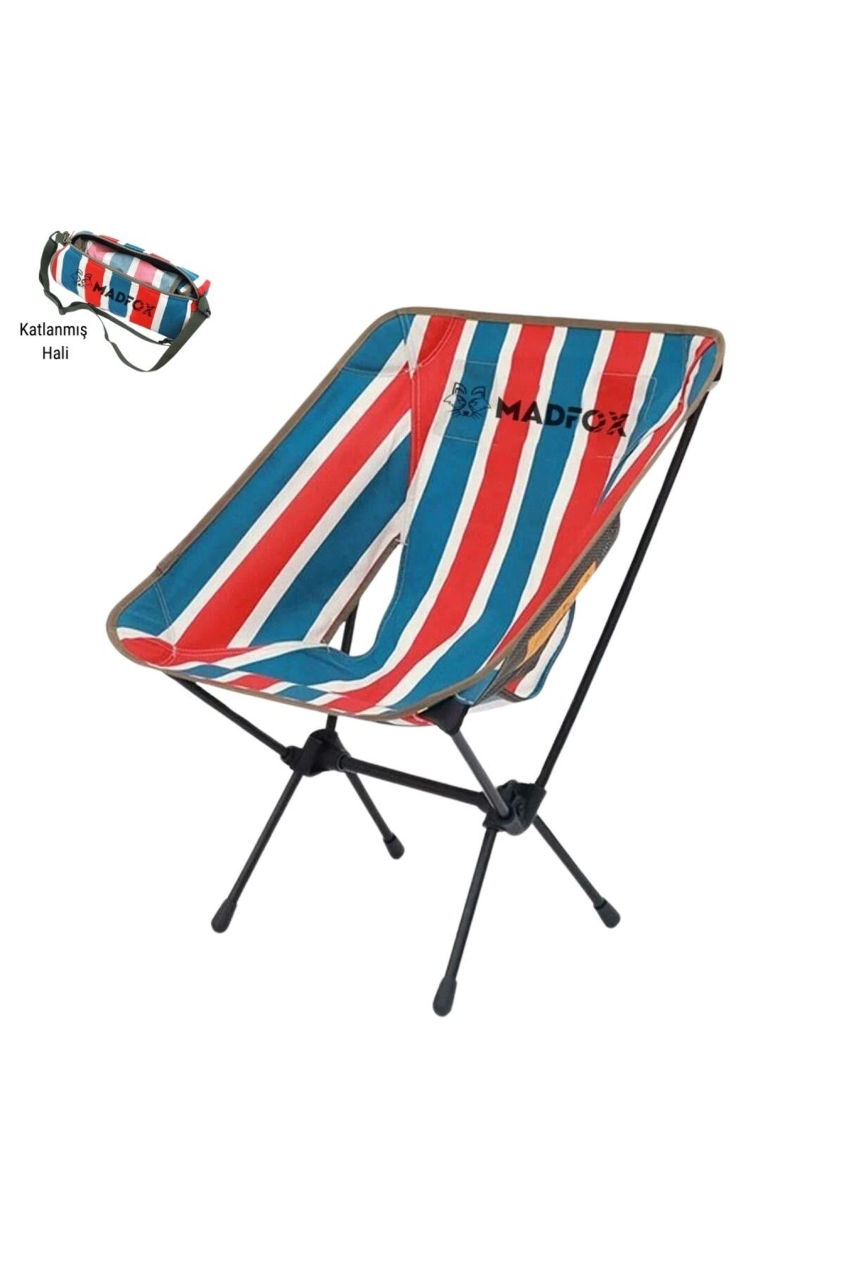 AtikCamp Katlanır Kamp Piknik Sandalyesi - Madfox Infinity Ultralight - R.Çizgili -547214 - Taşıma Çantalı