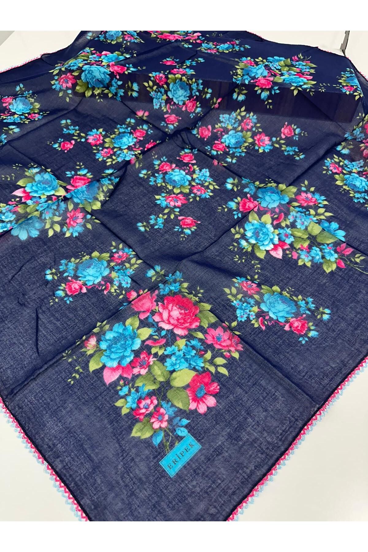 Eripek Oyalı Pamuk Tülbent- 05098 95 X 95 Lacivert 21