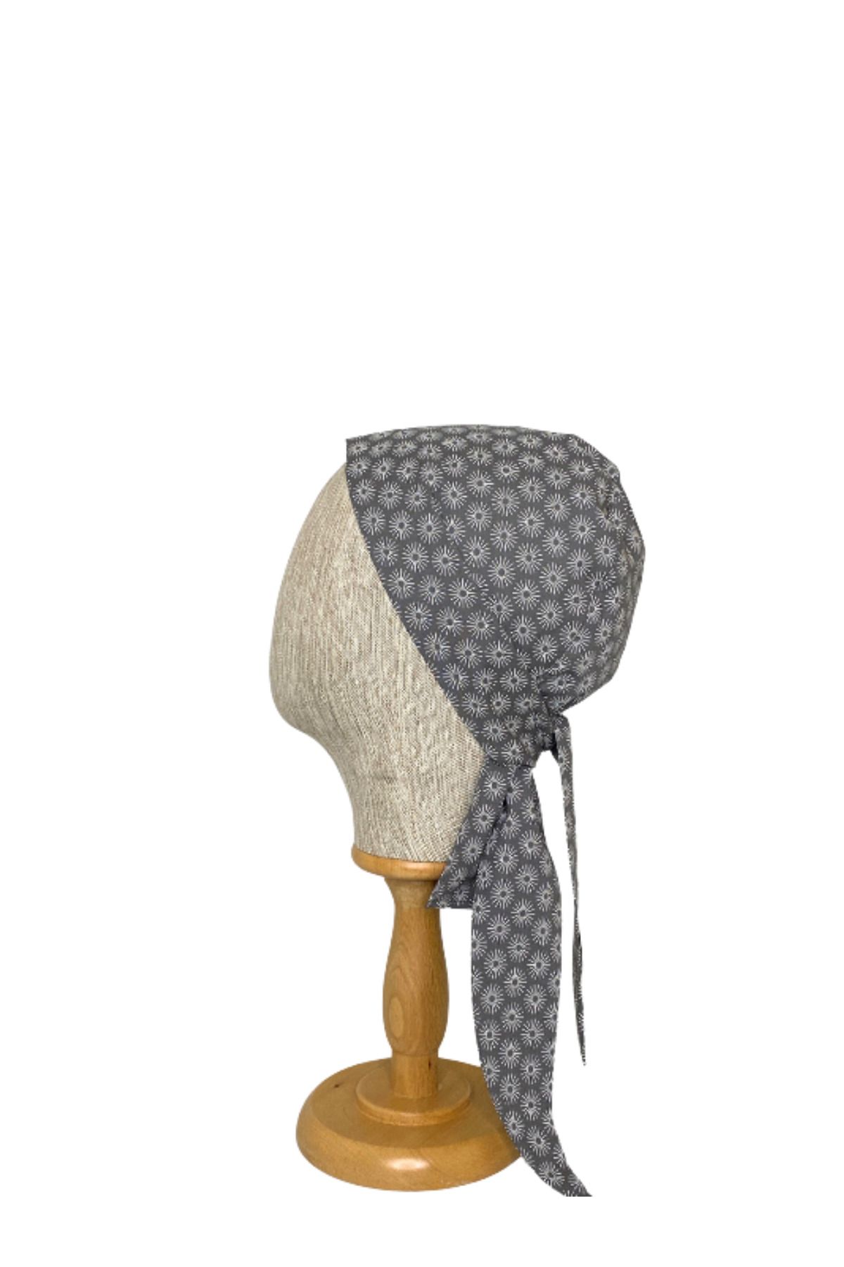 Viridi Medical Fashion Gri Yıldız Desen Cerrahi Ense Bone