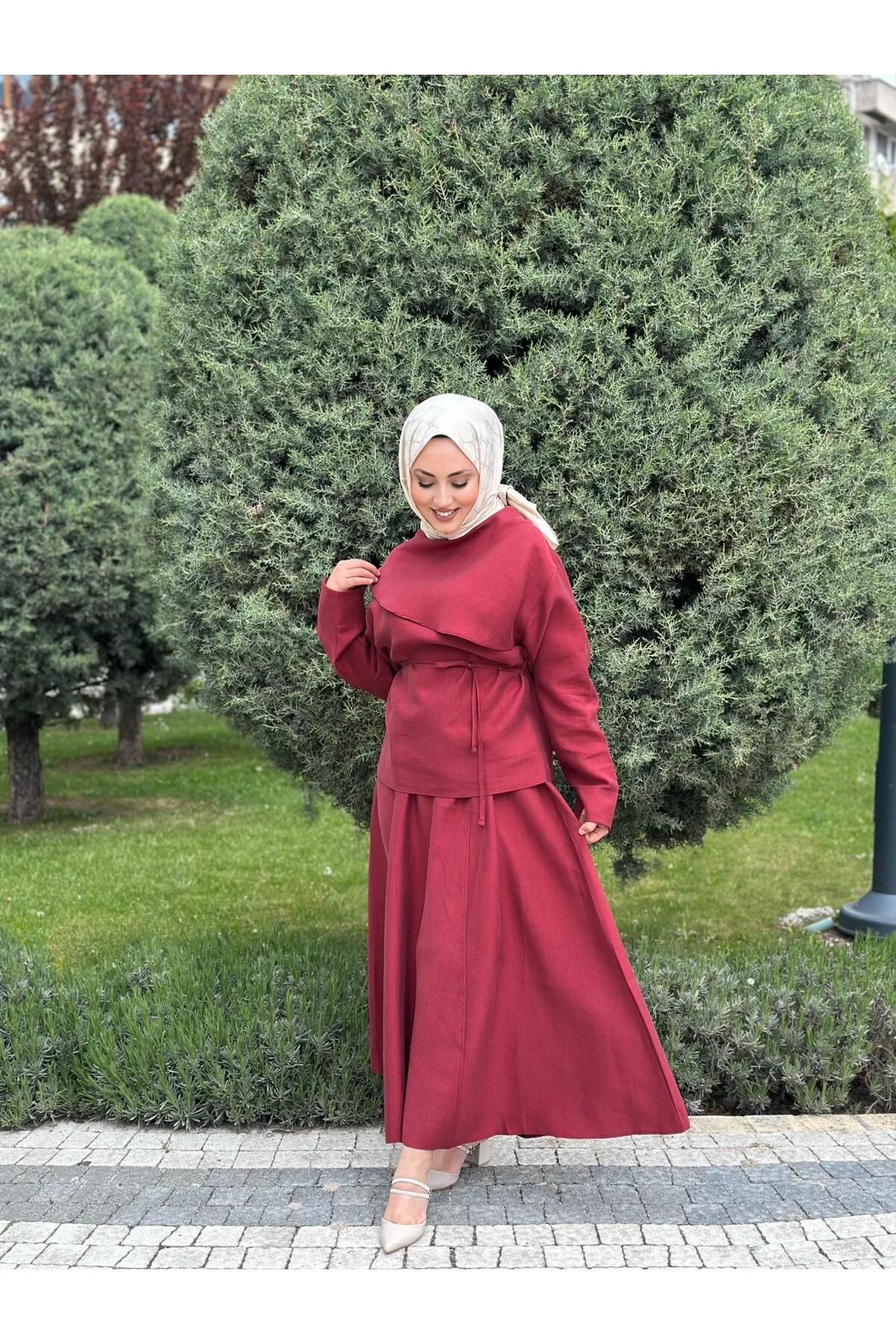 ILSA PELERİN DETAYLI ETEK TAKIM