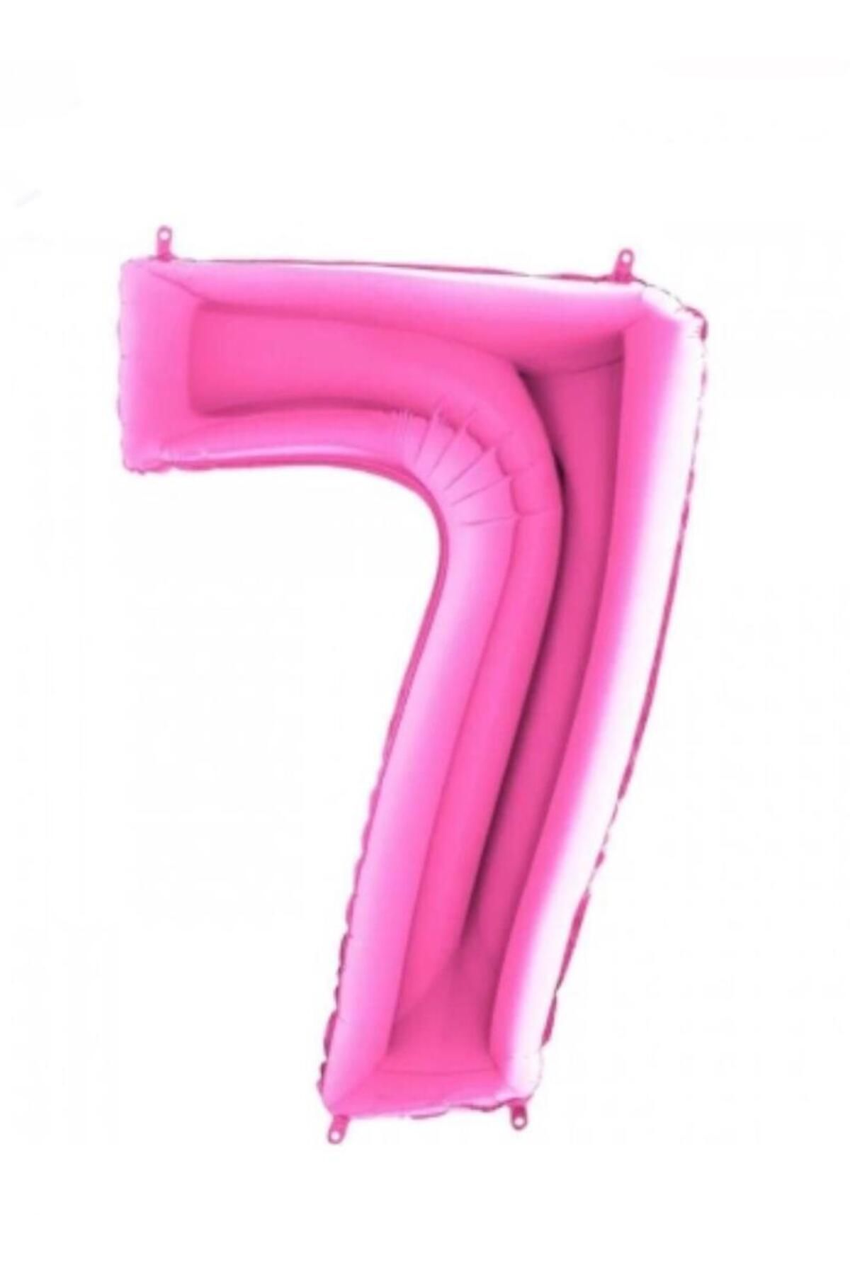 MİNAY 7 RAKAM FOLYO BALON KOYU PEMBE RENK 40" 100cm