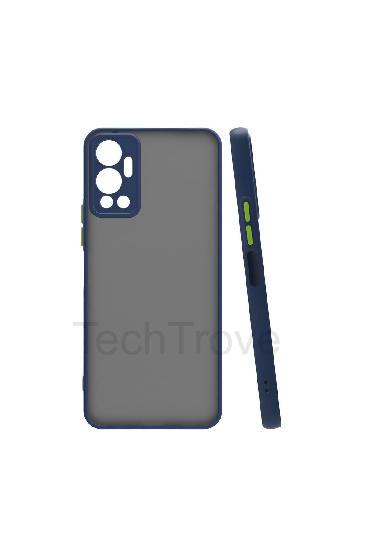 TechTrove İnfinix Hot 12 Kılıf Buzlu Tasarım Kenarları Yumuşak Kamera Koruma Çıkıntılı Kapak