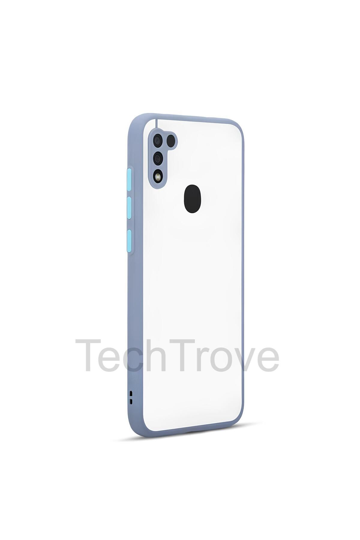 TechTrove Samsung Galaxy M11 Kılıf Buzlu Tasarım Kenarları Yumuşak Kamera Koruma Çıkıntılı Kapak