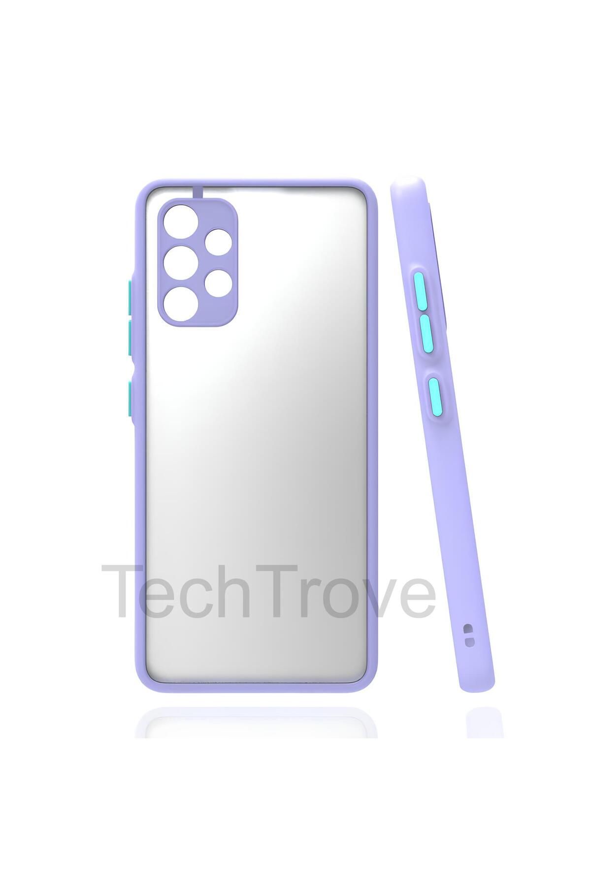 TechTrove Samsung Galaxy A32 4G Kılıf Buzlu Tasarım Kenarları Yumuşak Kamera Koruma Çıkıntılı Kapak