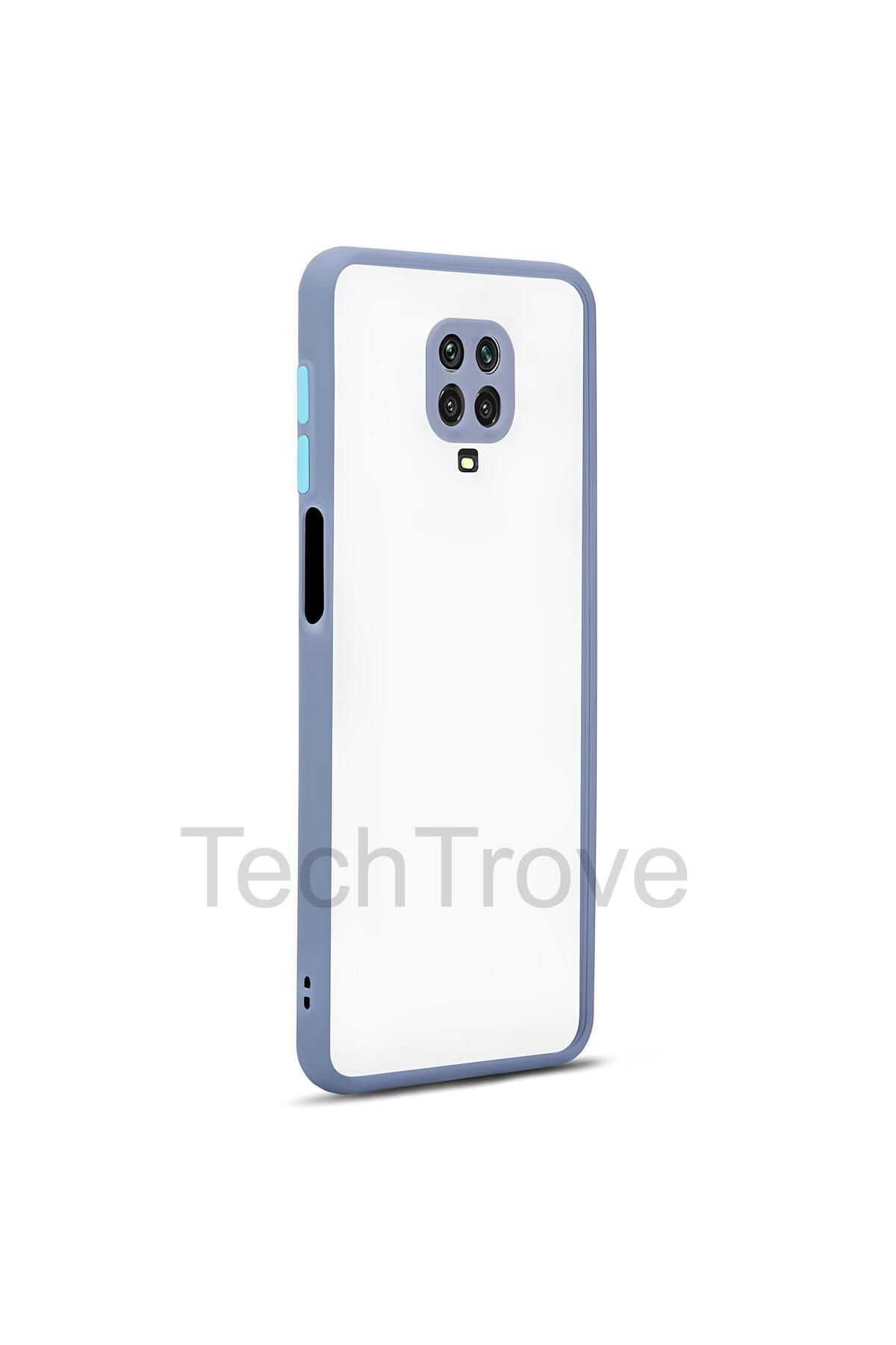 TechTrove Xiaomi Redmi Note 9 Pro Kılıf Buzlu Tasarım Kenarları Yumuşak Kamera Koruma Çıkıntılı Kapak