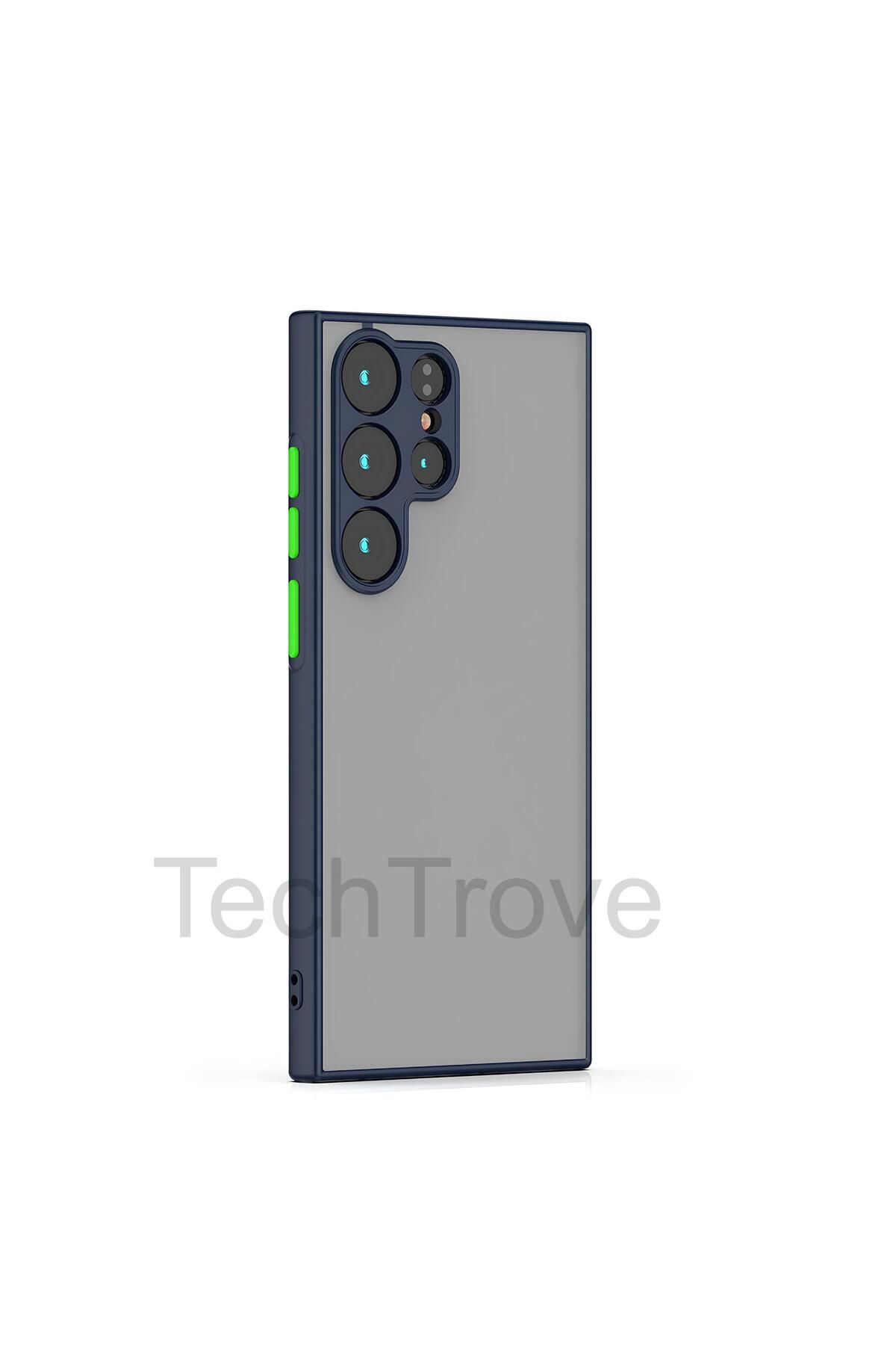 TechTrove Samsung Galaxy S23 Ultra Kılıf Buzlu Tasarım Kenarları Yumuşak Kamera Koruma Çıkıntılı Kapak