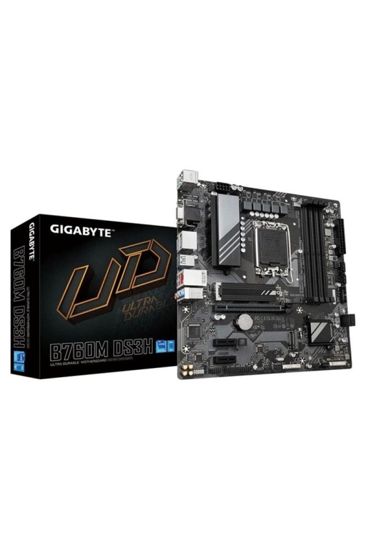 ÖYKÜ VE YİĞİT GIGABYTE B760M-DS3H DDR5 HDMI-DP PCIE 4.0 1700p mATX