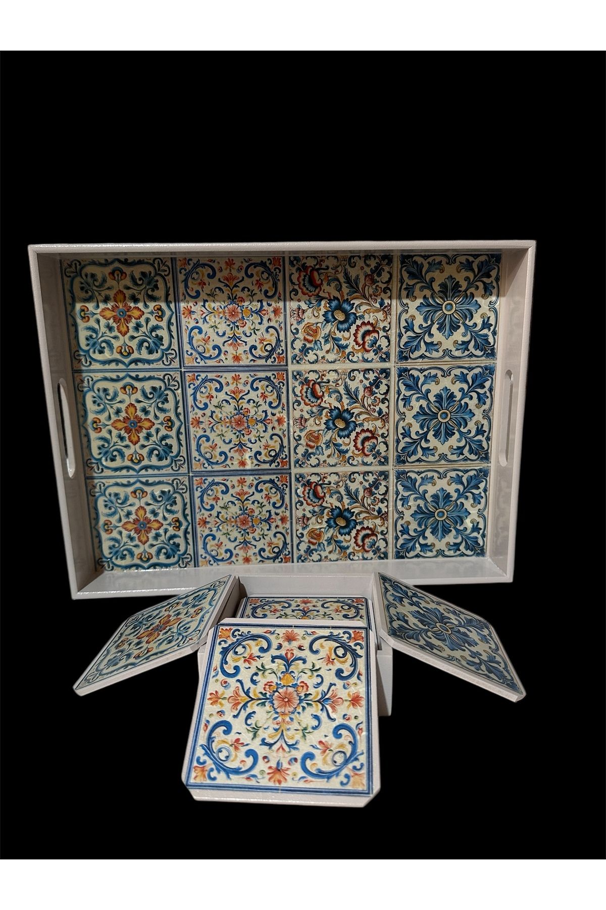 bygdesign Anneler Gününe özel Sunum Tepsi Seti ( Handmade )